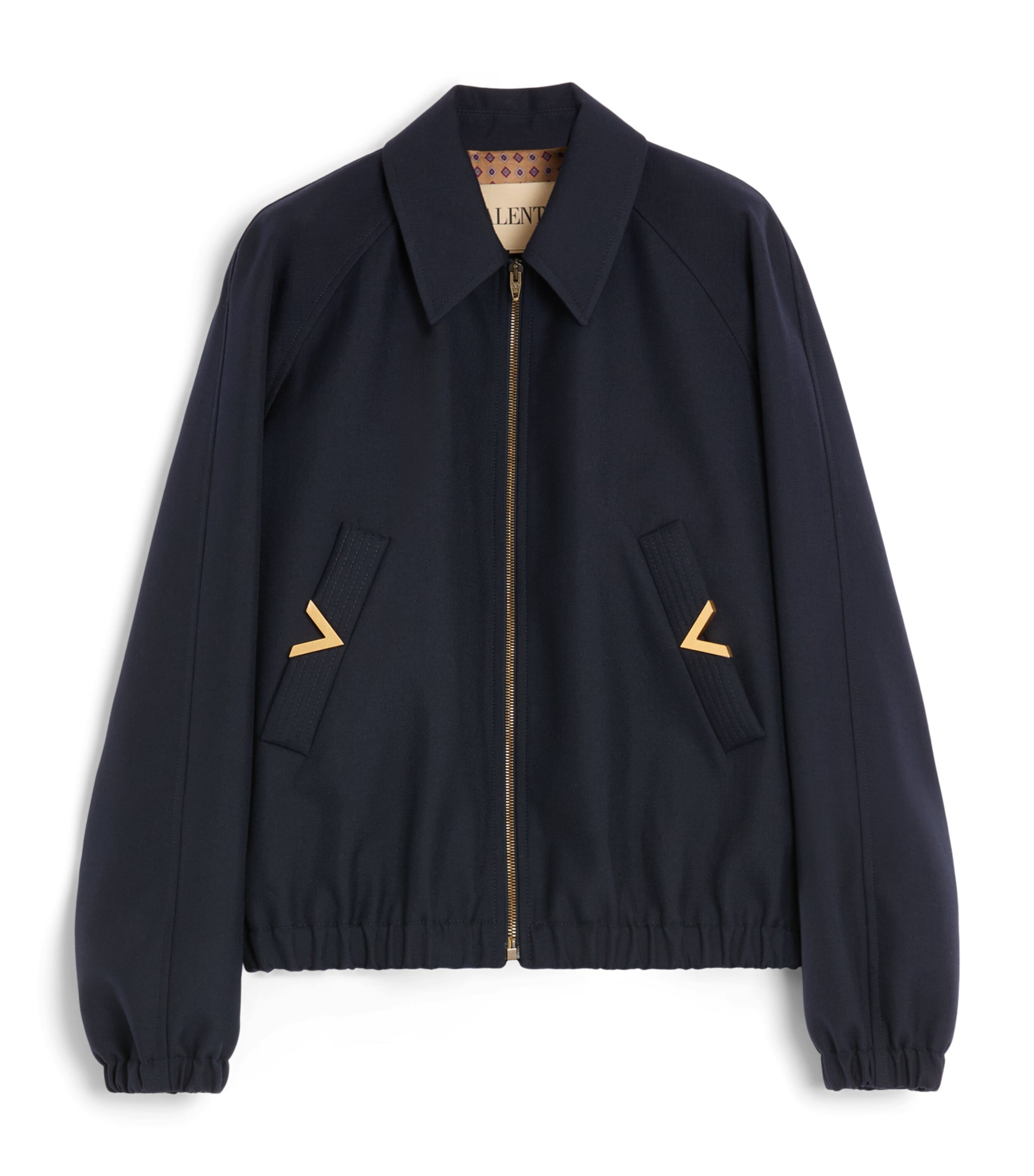 Wool-Blend VLogo Bomber Jacket