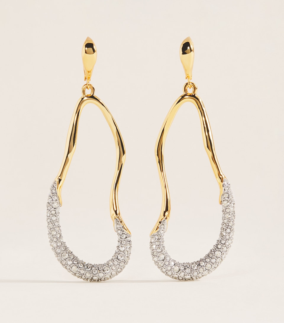 Alexis Bittar Gold-Plated Solanales Crystal Drop Earrings Crystals Gold