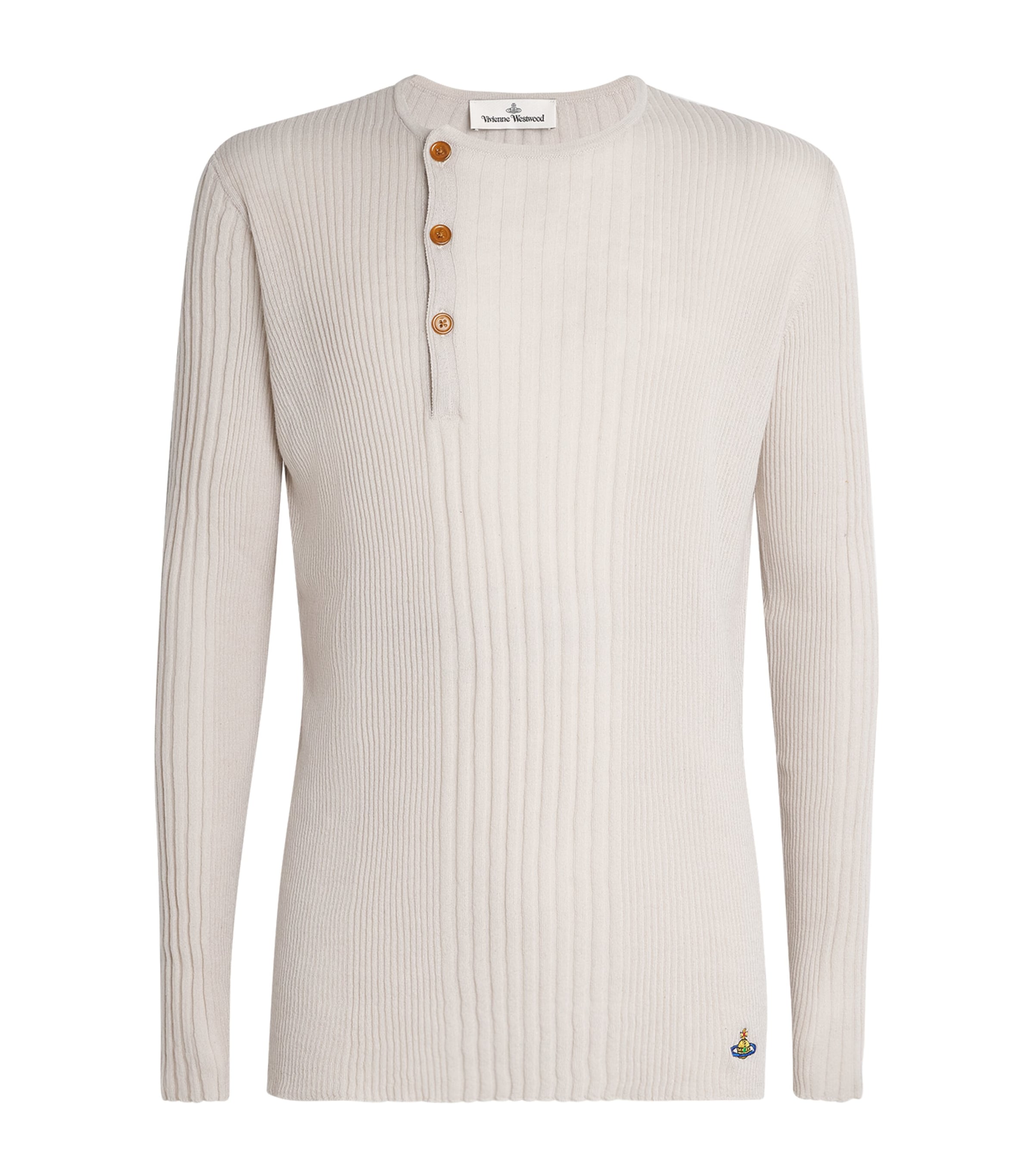 Cotton-Cashmere Tegan Henley Shirt