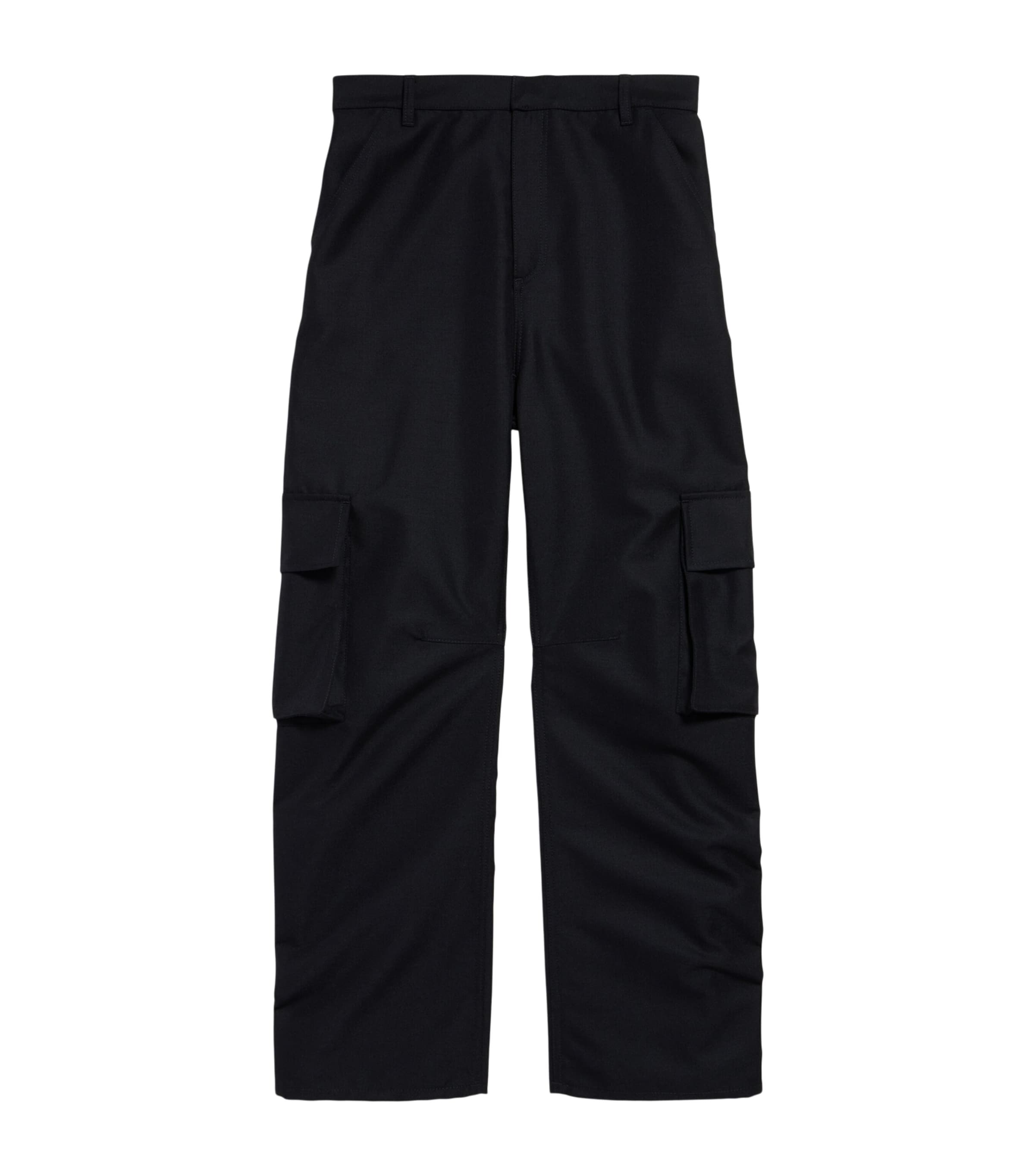 Balenciaga Womens Wool Utility Trousers