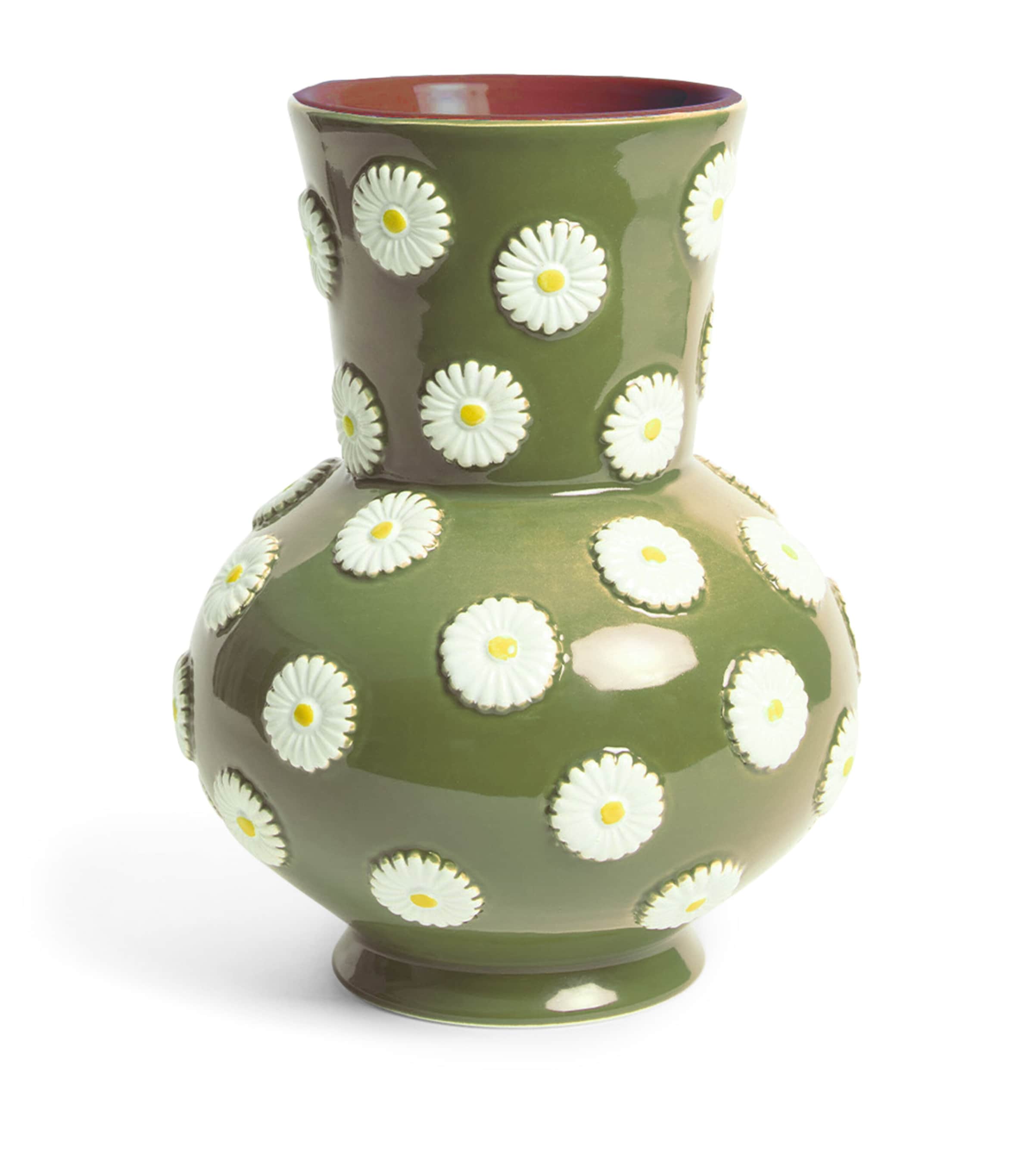 Ceramic Daisy Vase (25cm)
