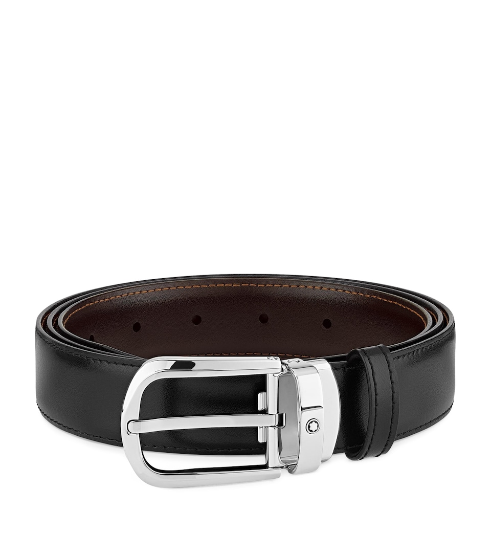 Leather Horseshoe Reversible Belt