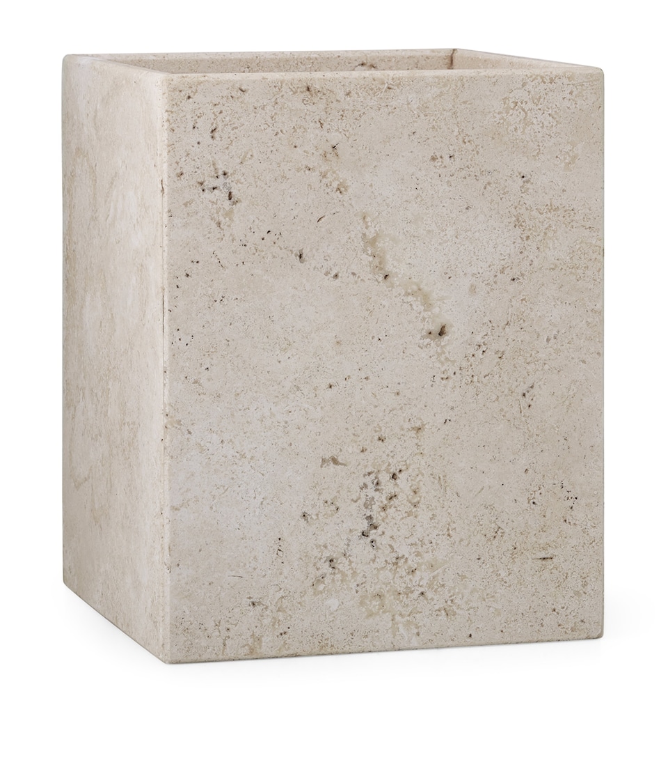 Aztec Travertine Waste Bin