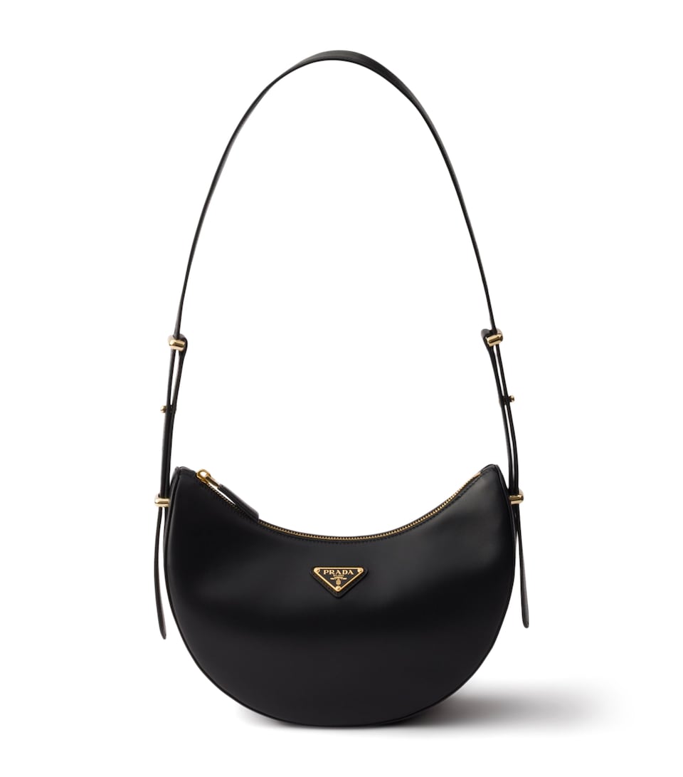Prada Small Leather Arqué Shoulder Bag