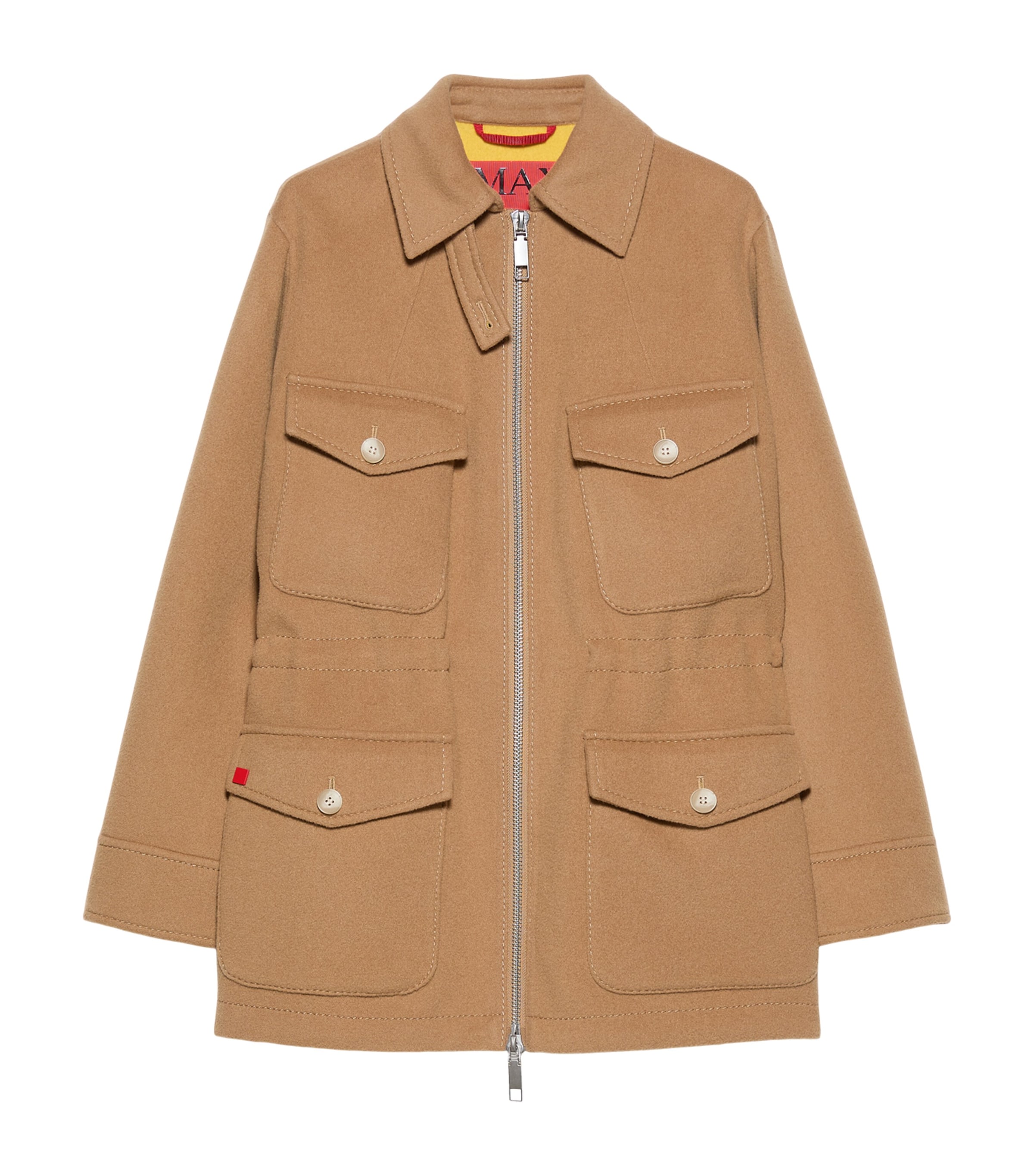 MAX&Co. Womens Virgin Wool Utility Jacket Camel