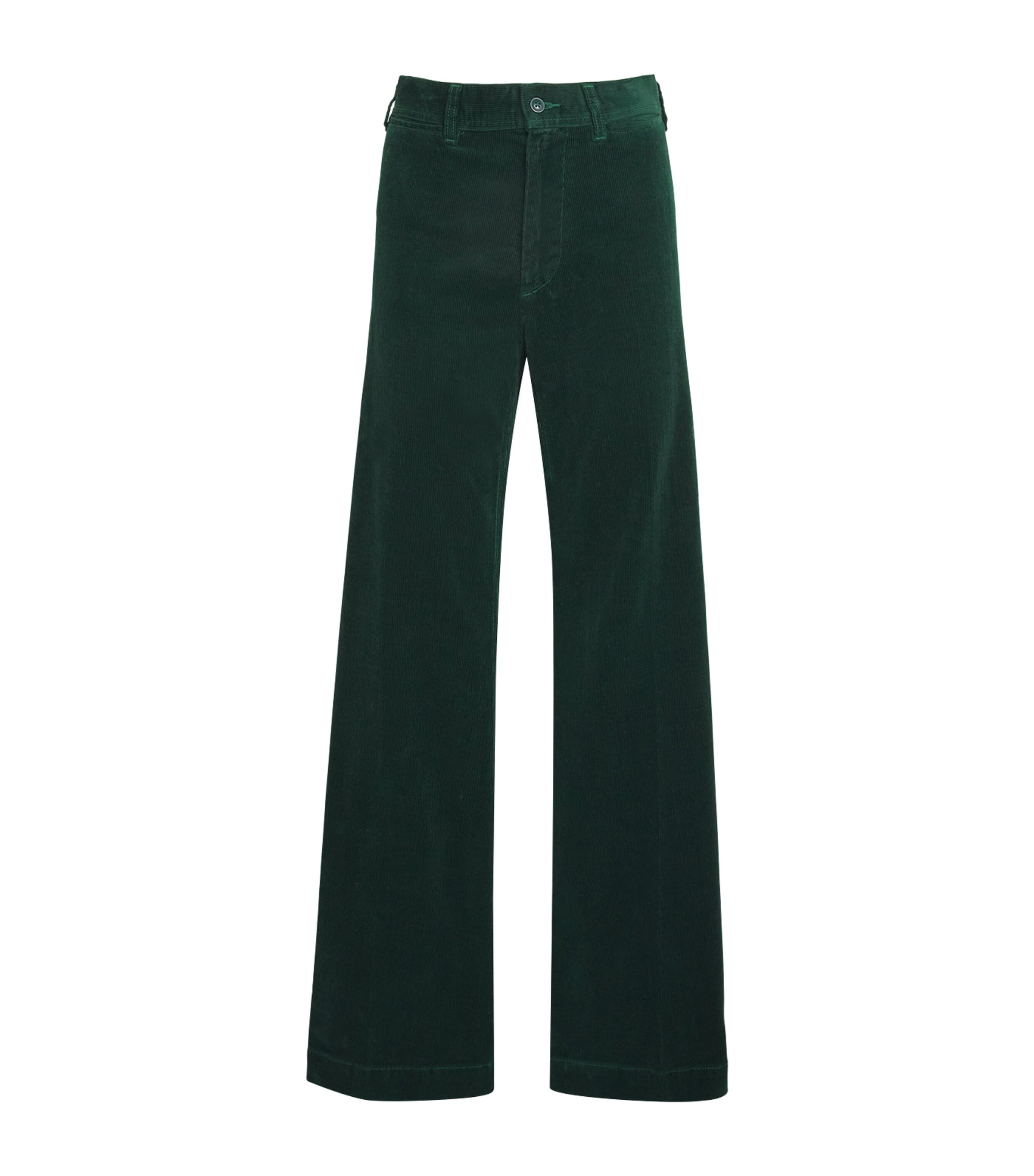 Polo Ralph Lauren Womens Corduroy Beaton Flare Trousers Green