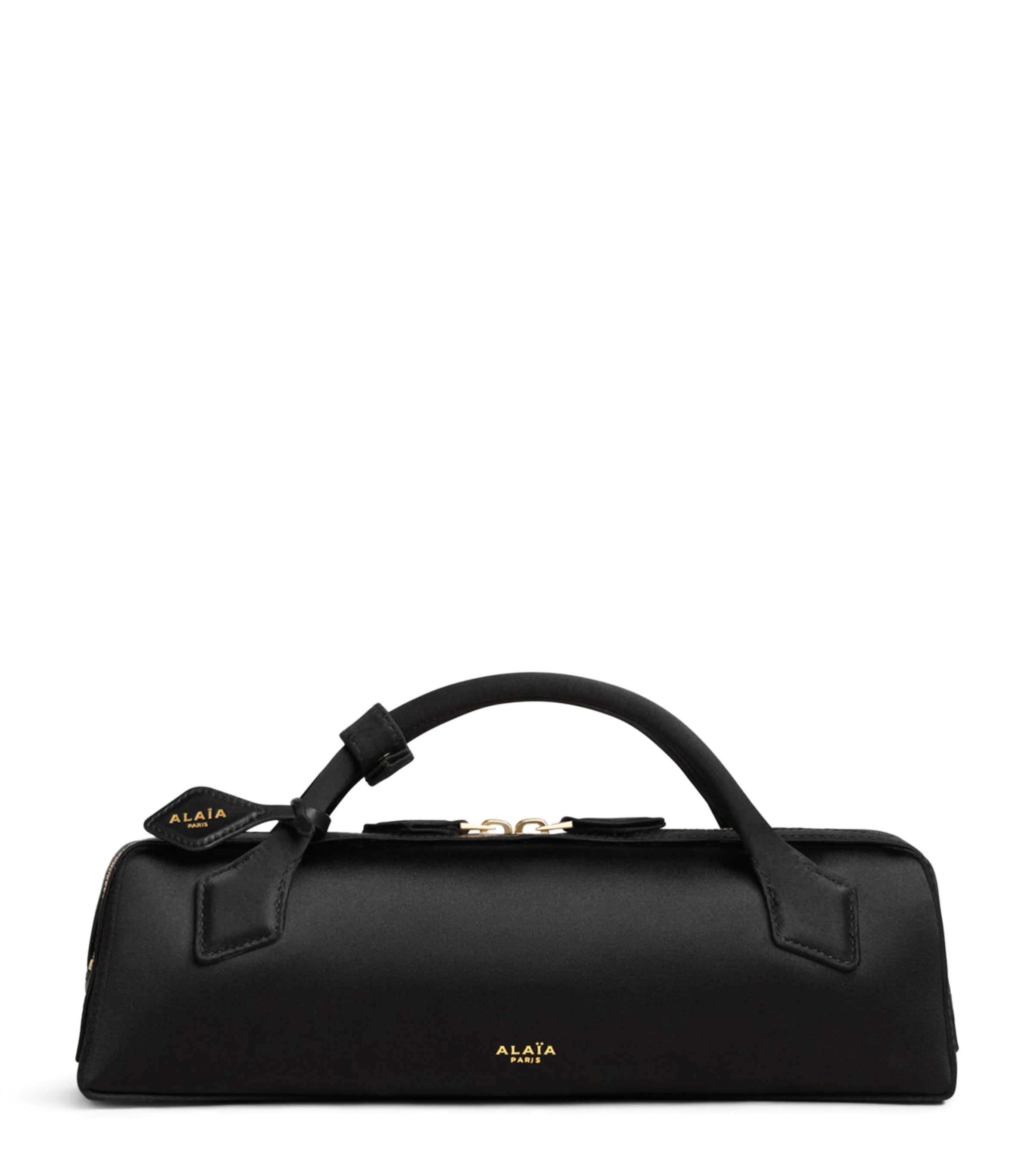 Alaïa Satin Le Teckel Top-Handle Bag Noir