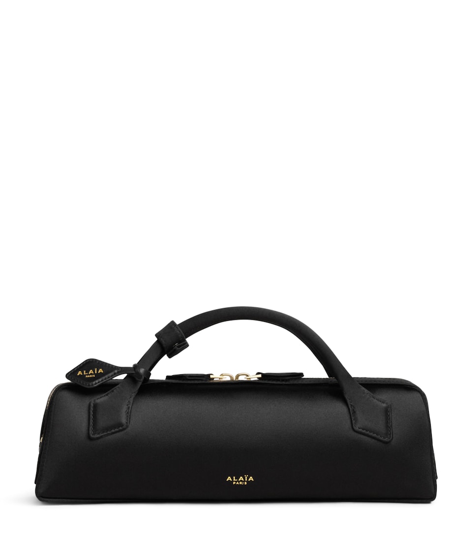 Alaïa Satin Le Teckel Top-Handle Bag Noir