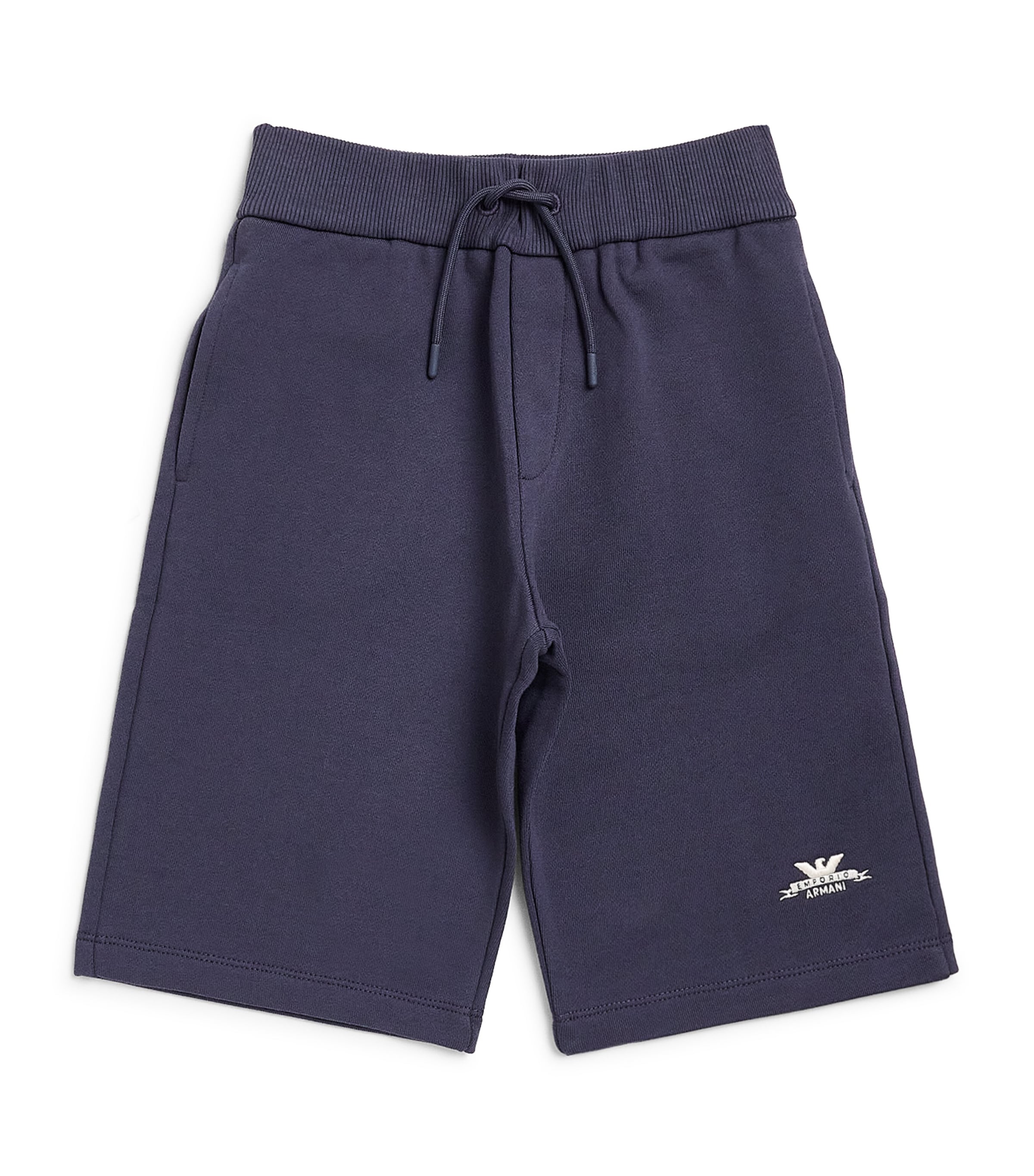 Emporio Armani Kids Cotton Logo Shorts (4-16 Years) Odyssey Gray