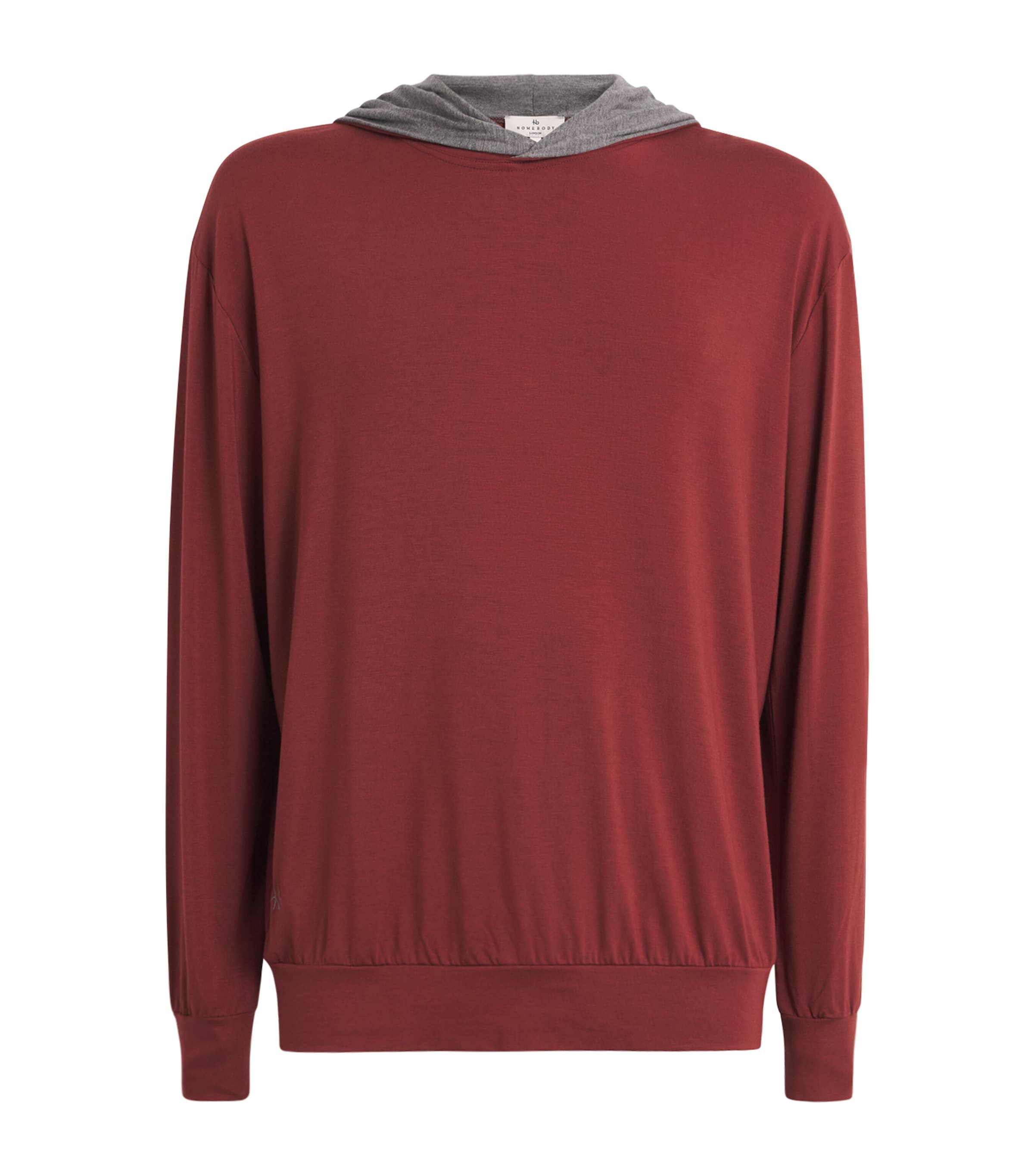 Contrast-Trim Rippley Hoodie