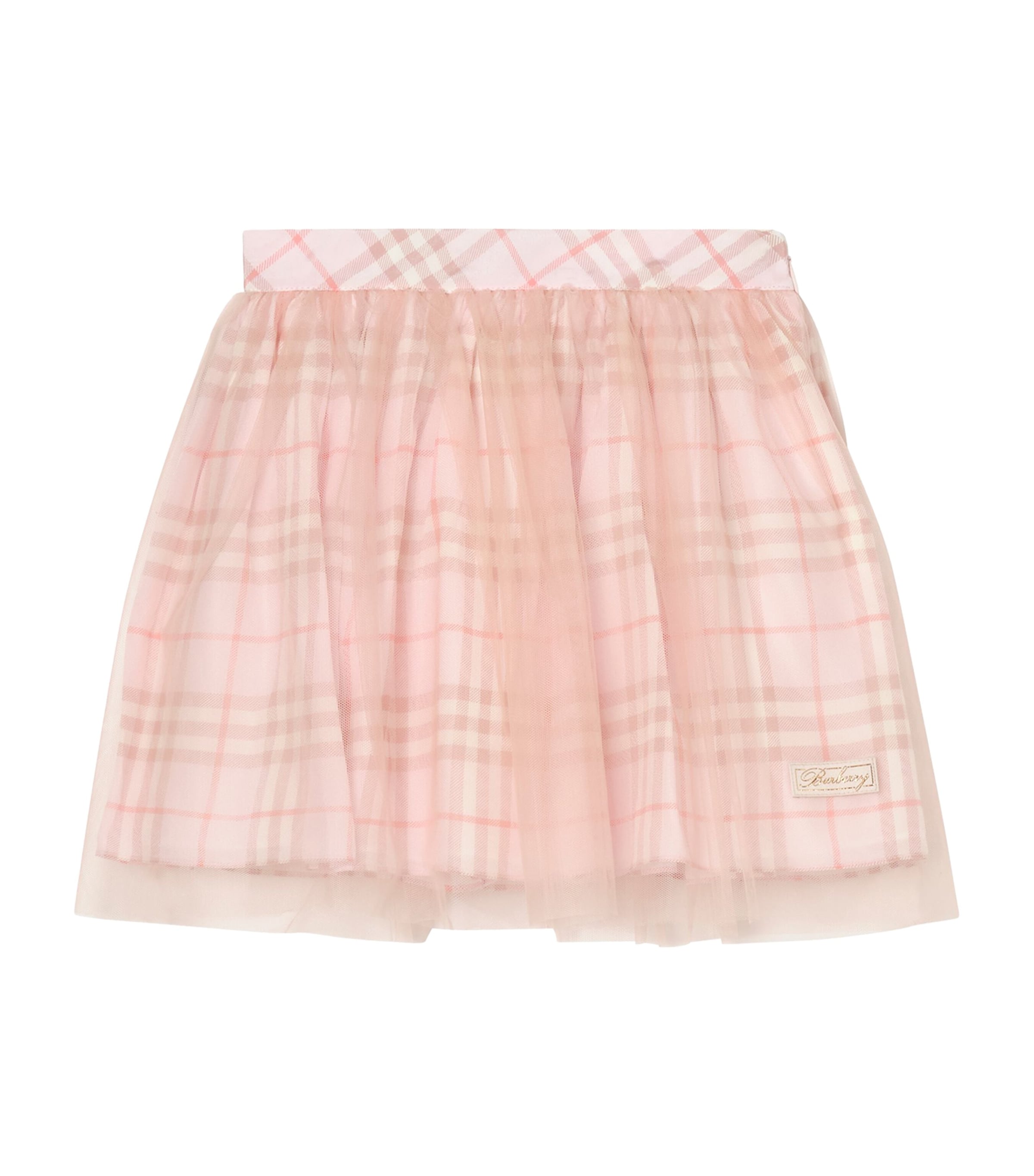 Burberry Kids Silk Check Skirt (4-12 Years) Quartz Rose Ip Check