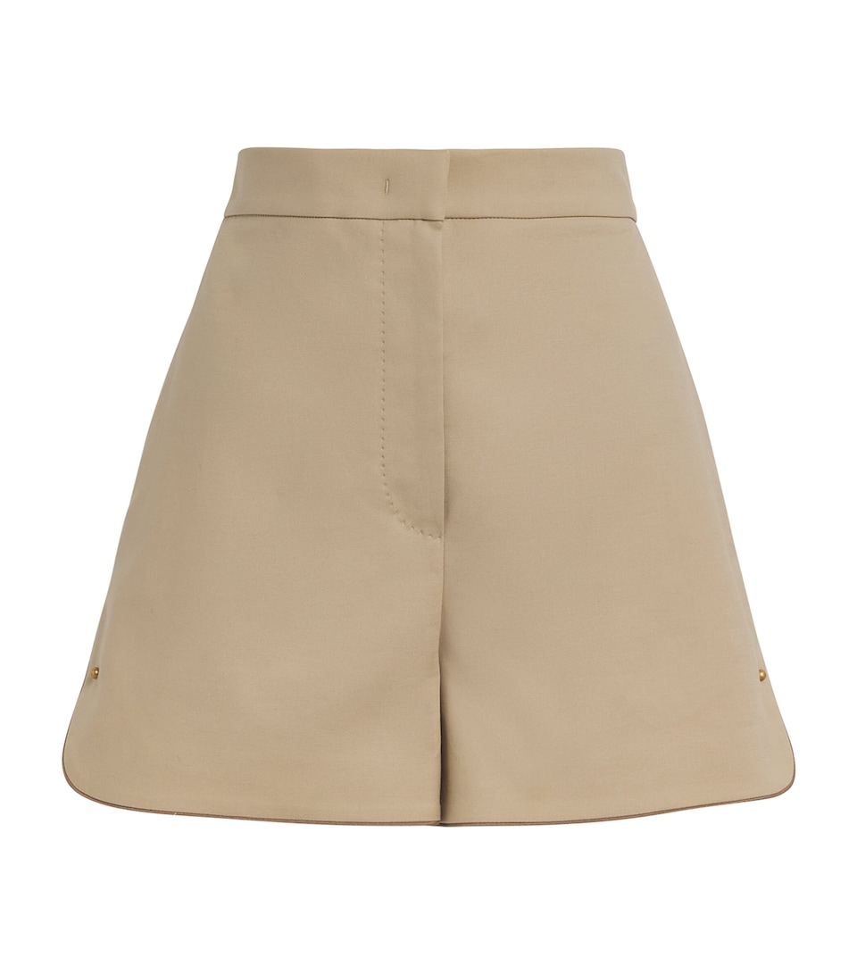 Stretch-Cotton High-Waist Shorts