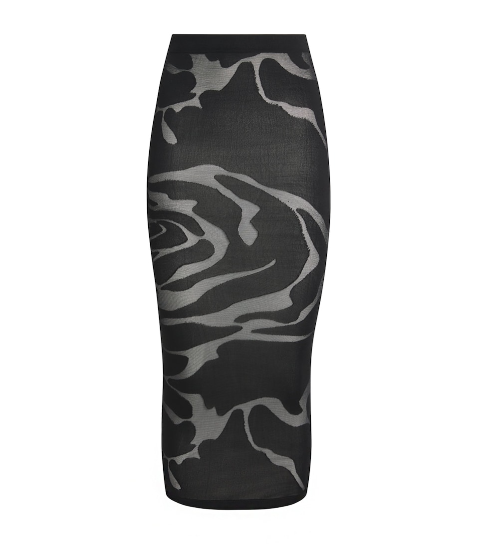 Wolford Womens Rose Shadow Skirt Black Black