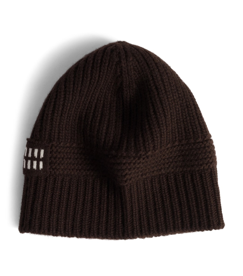 Wool-Cashmere-Blend Logo Beanie