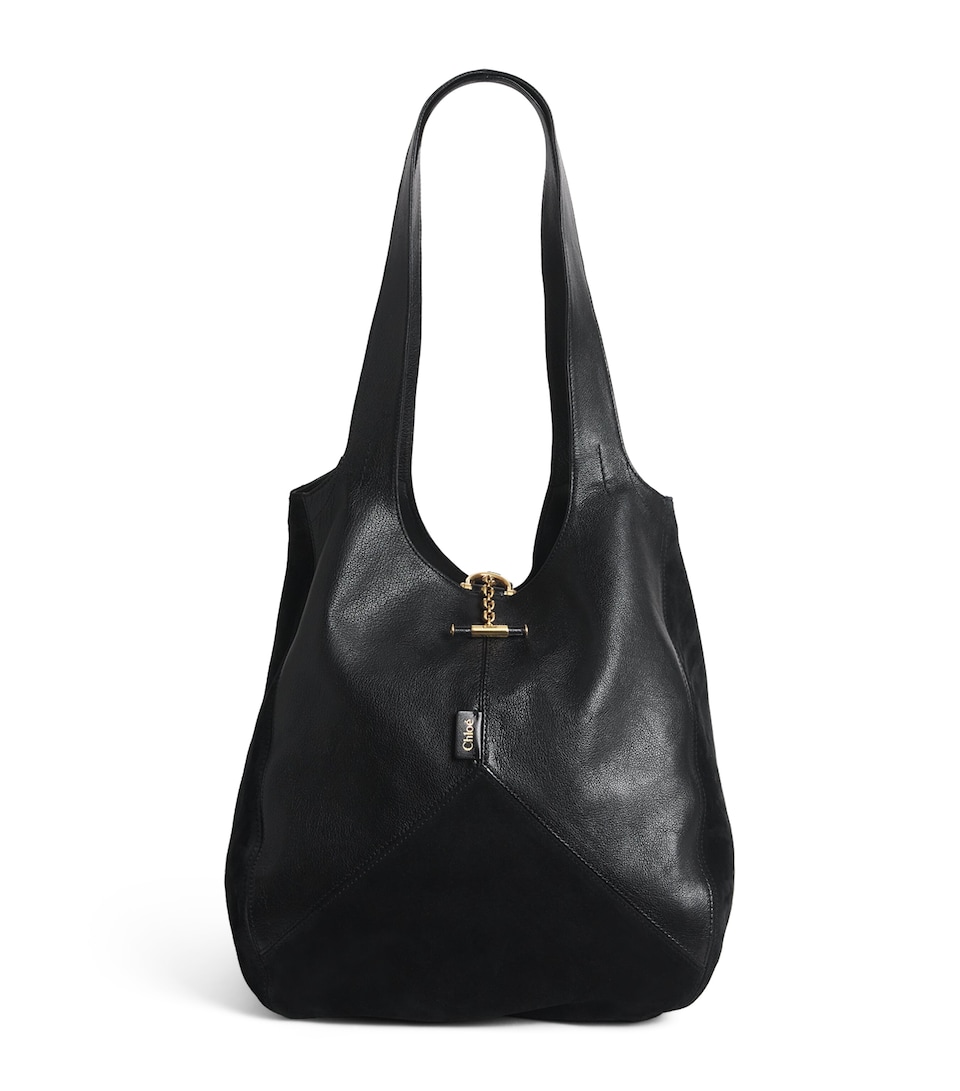 Panelled Calfskin Balloon Tote Bag