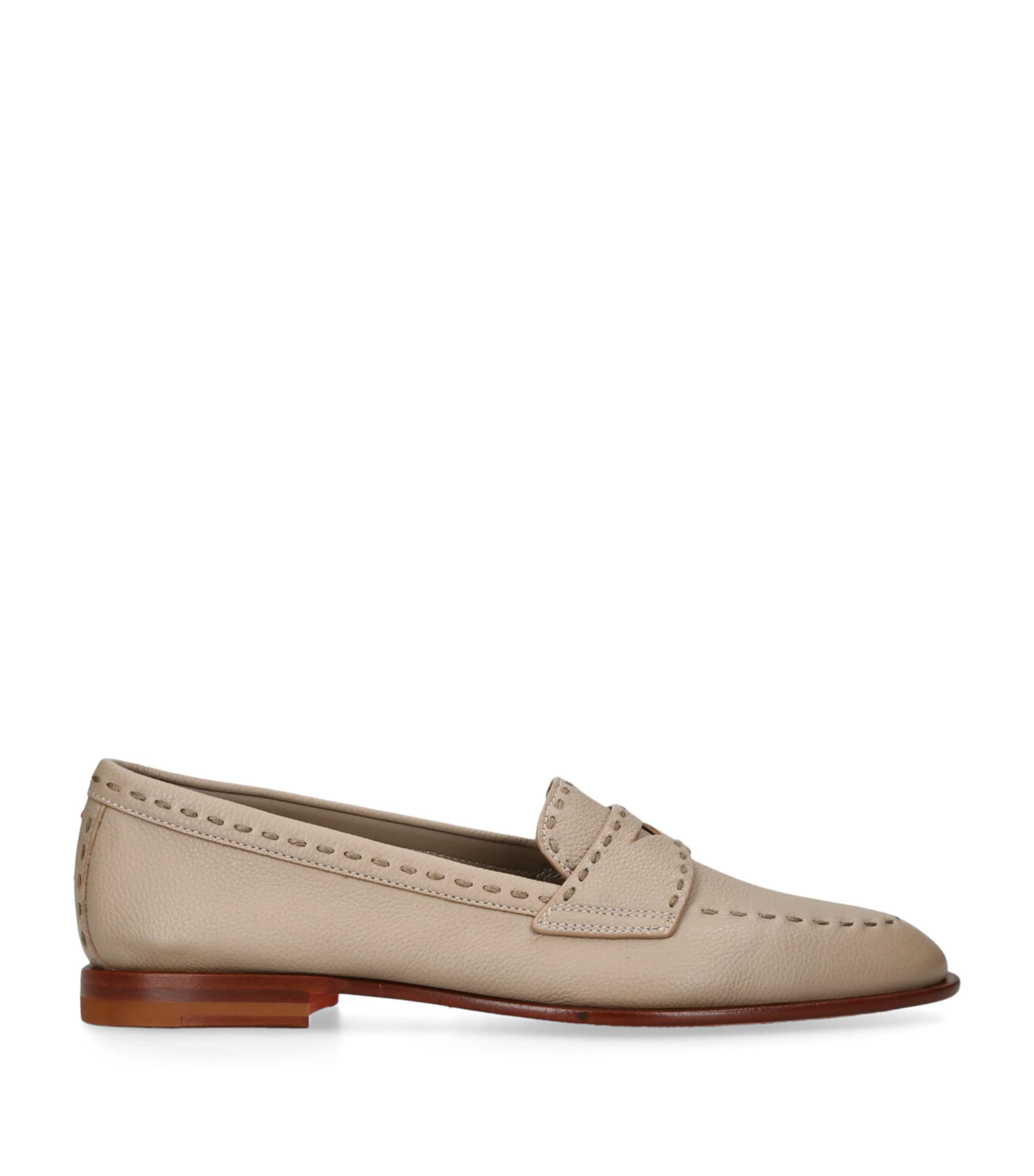 ローファー・オックスフォード SANTONI SAND SUEDE YALTA LOAFERS Santoni Leather Yalta Loafers | Harrods US