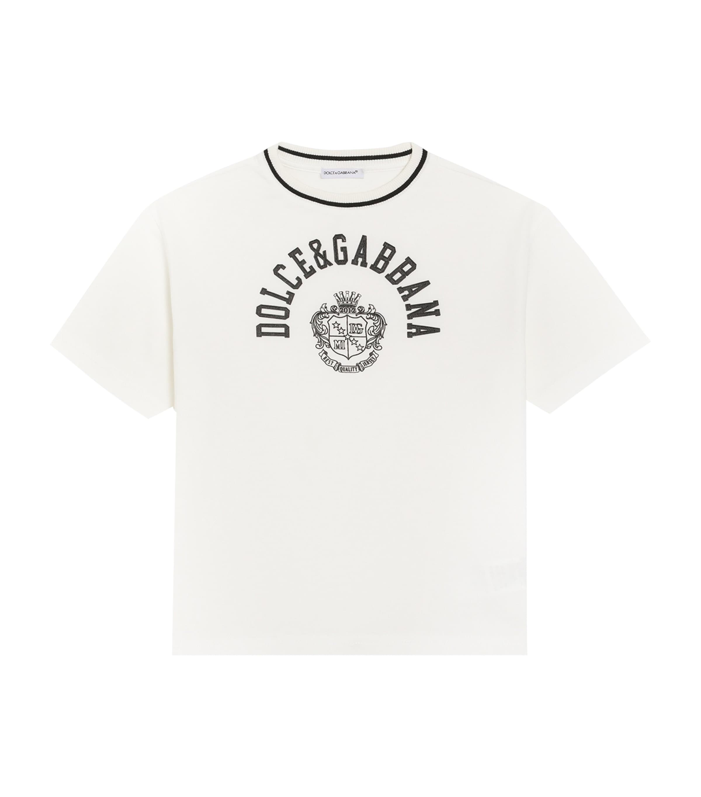 Dolce&Gabbana Kids Cotton Logo T-Shirt (8-12+ Years) White
