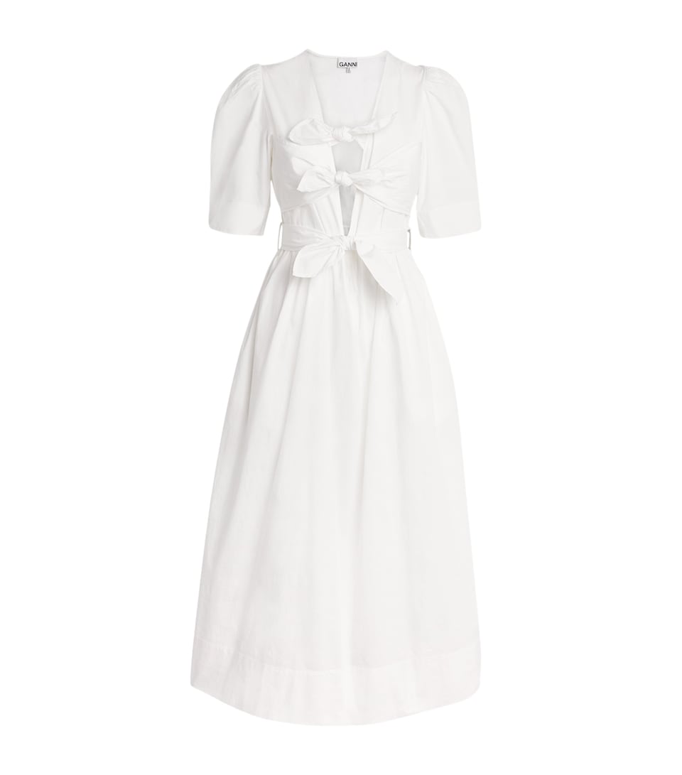 Tie-Detail Midi Dress