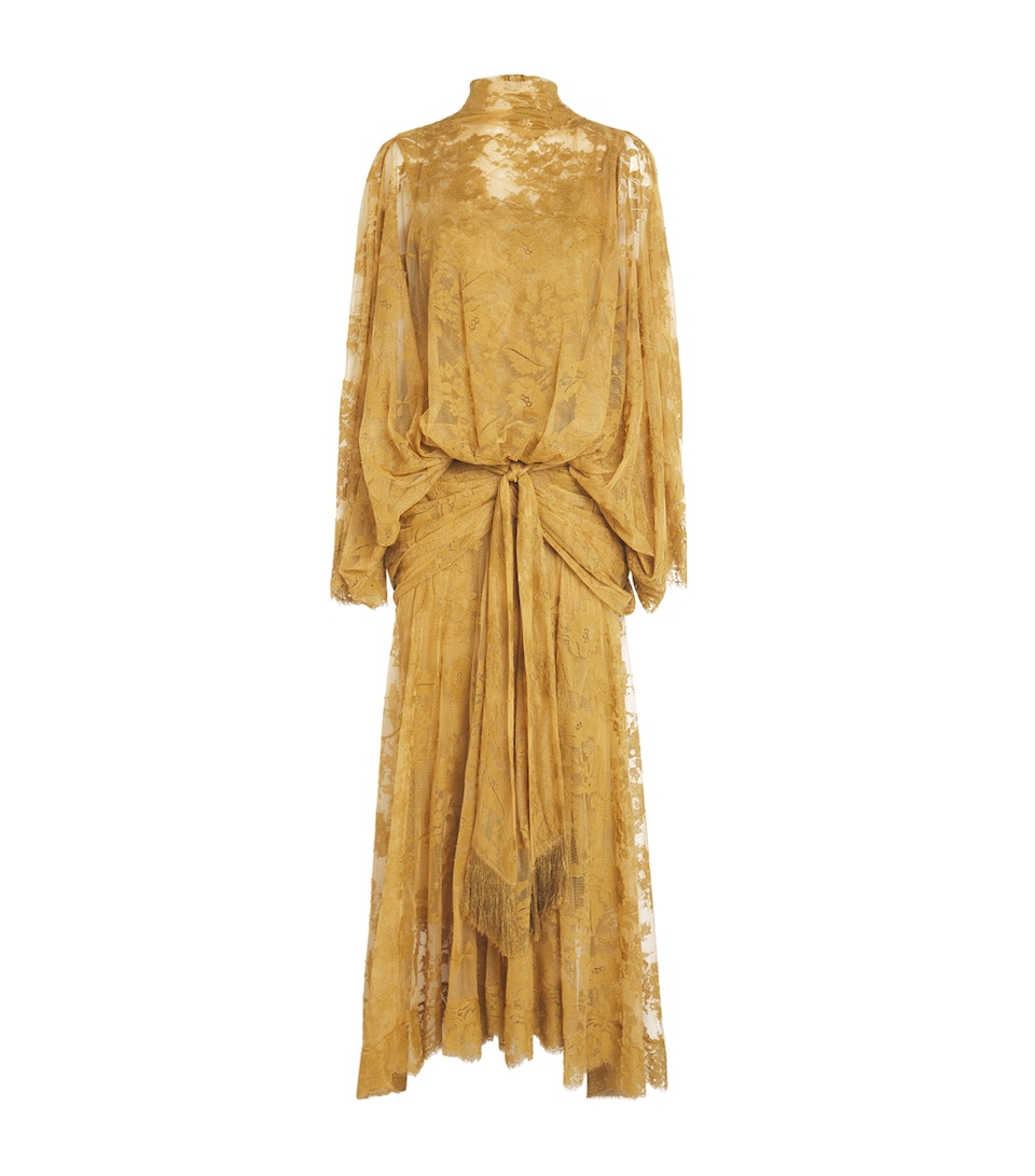 Zimmermann Womens Lace Ascent Maxi Dress Chartreuse
