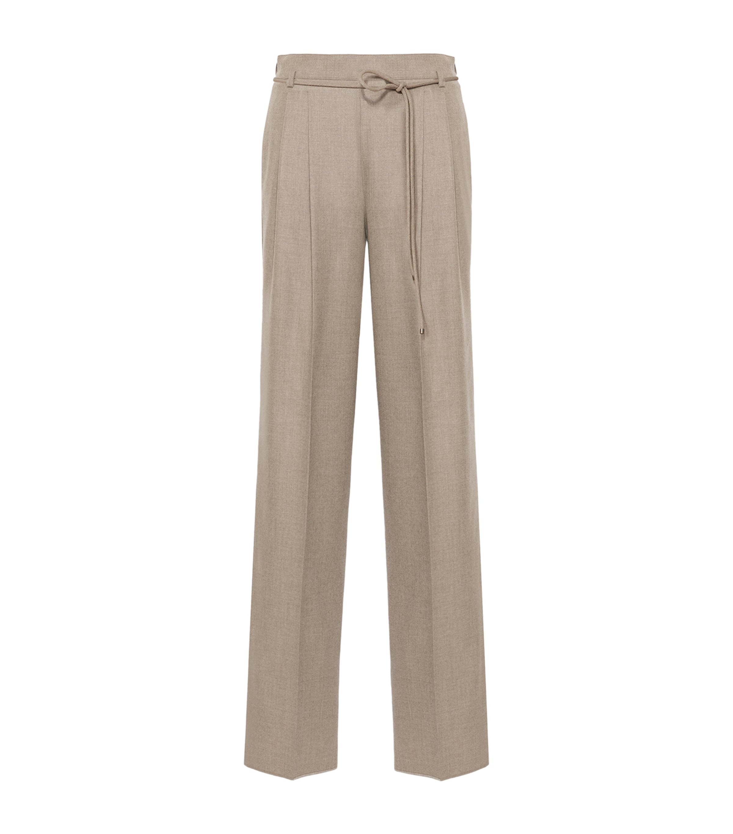 Max Mara Womens Stretch-Cashmere String-Belt Trousers Sand