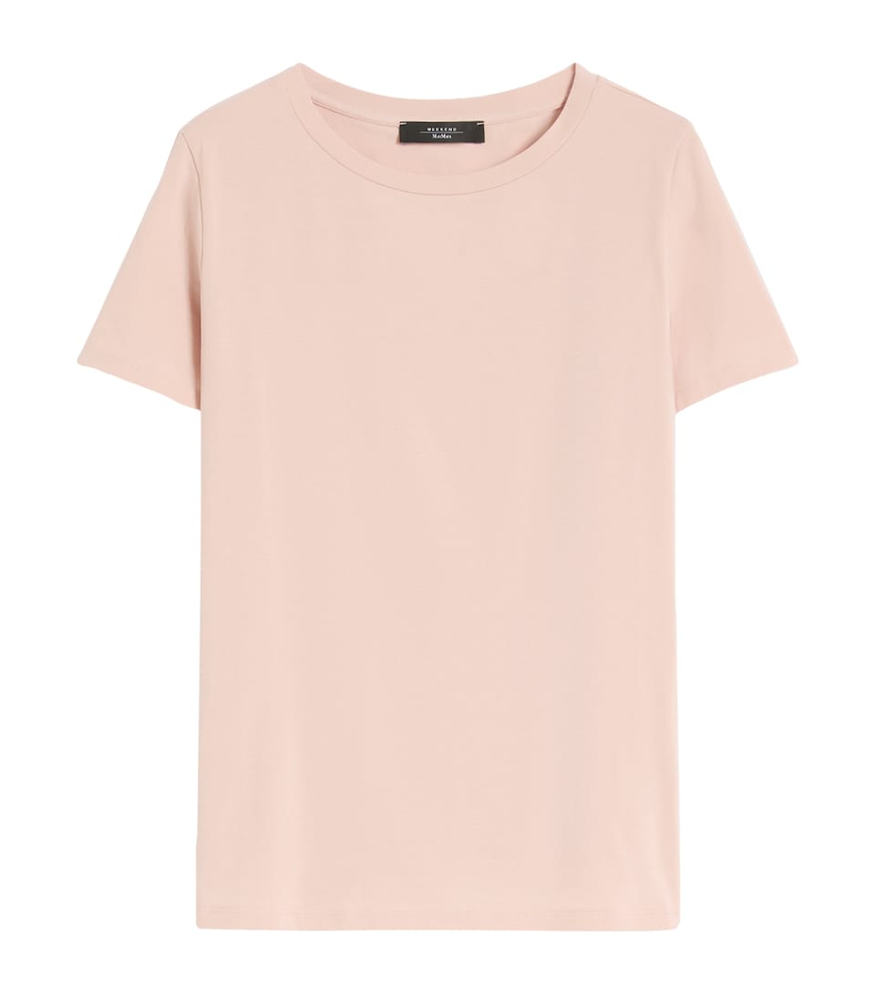 Weekend Max Mara Womens Stretch-Cotton T-Shirt Pink