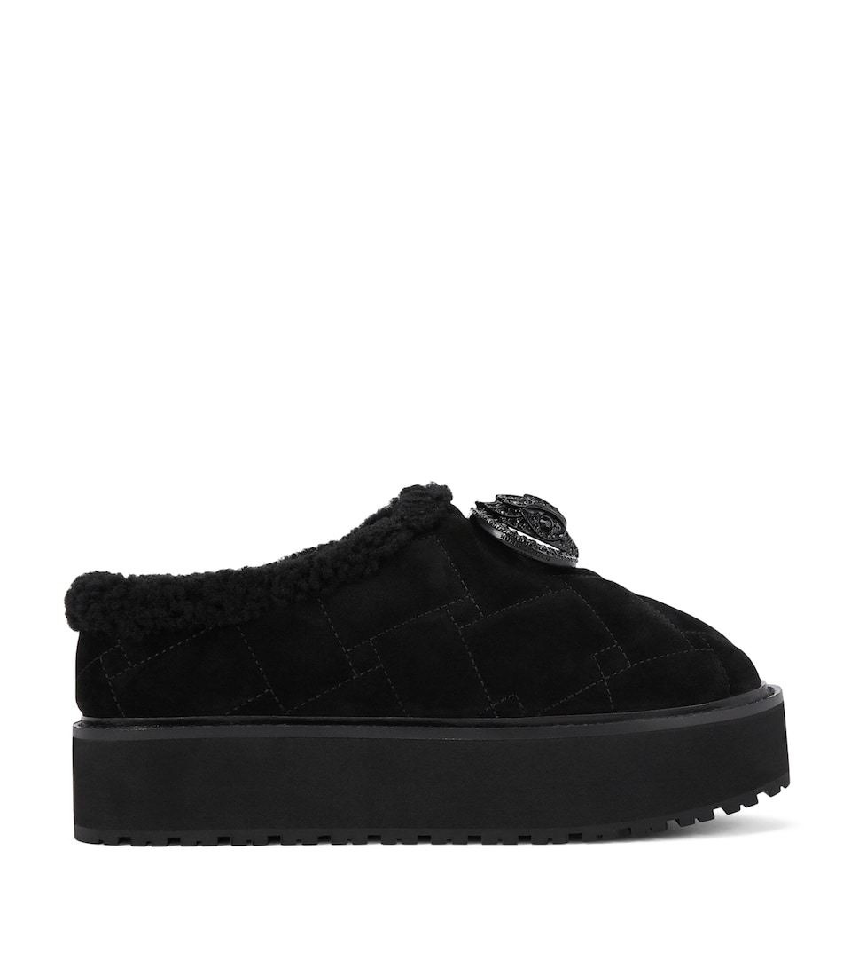 Suede Chelsea Flatform Slippers