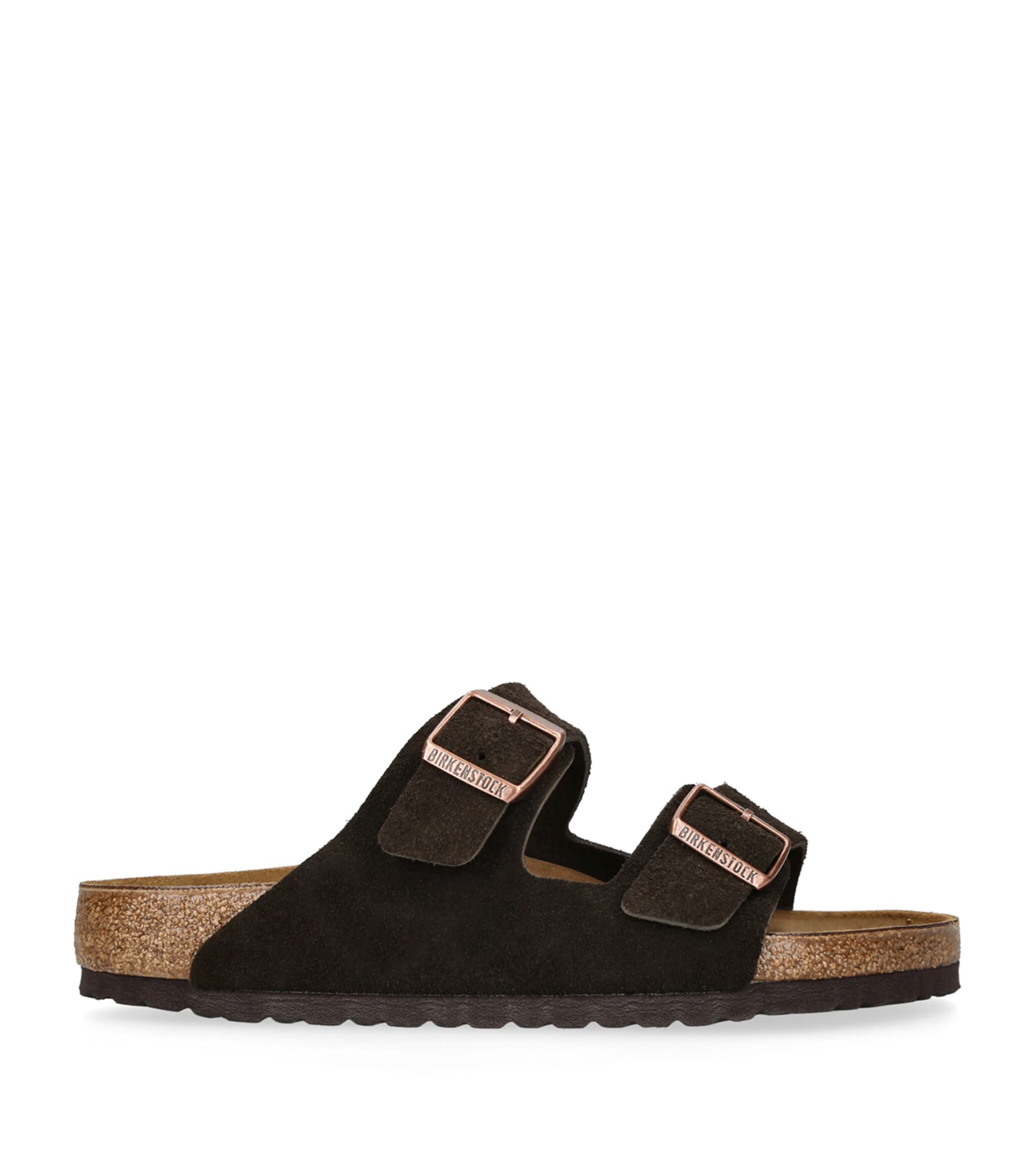 Birkenstock Suede Arizona Sandals Dark Brown