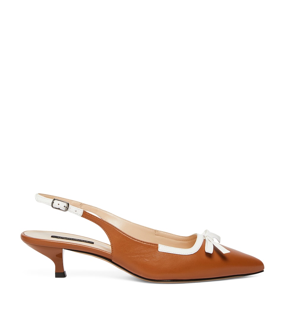 Marina Rinaldi Lambskin Slingback Pumps 30 Tobacco