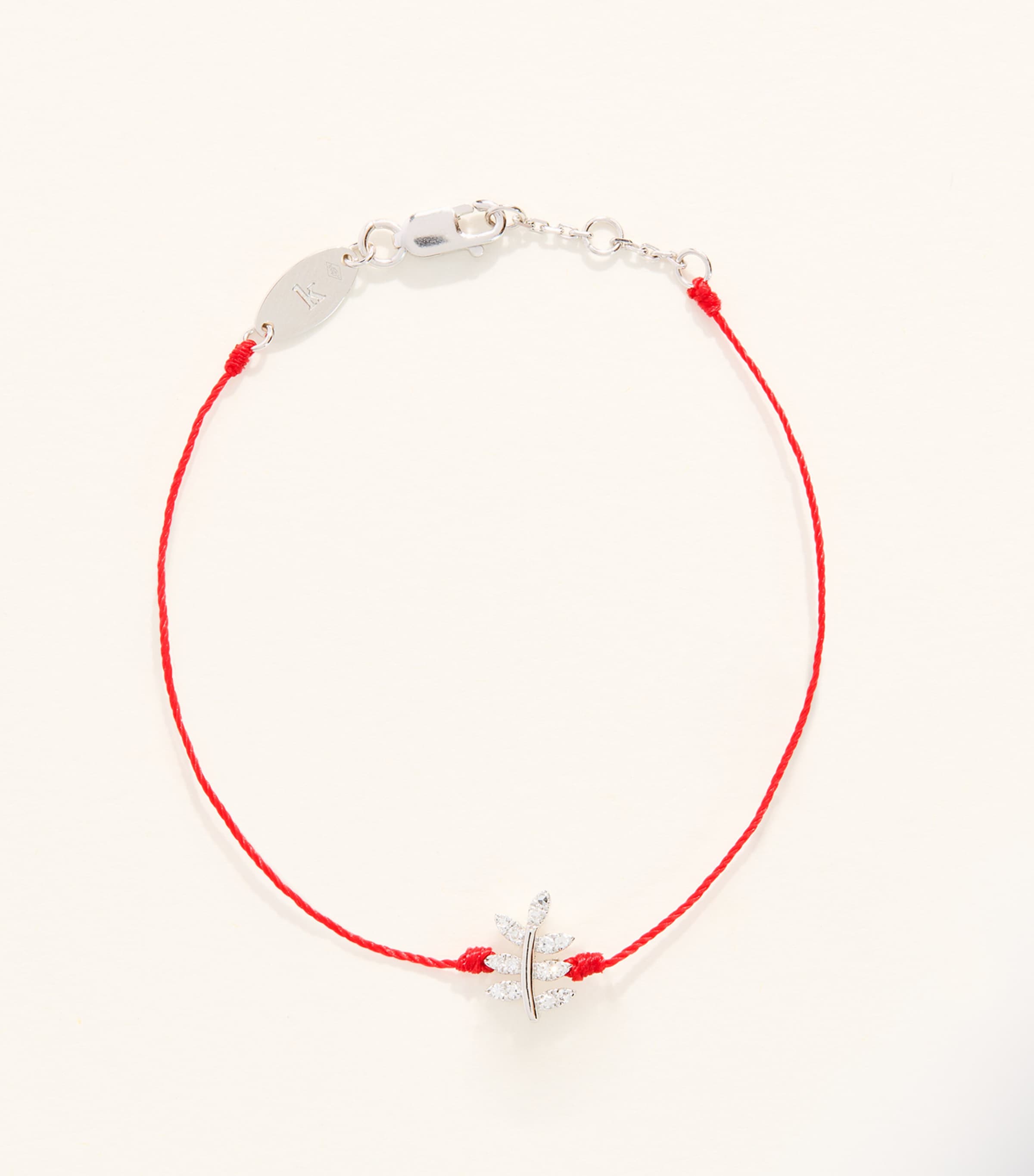 Redline White Gold and Diamond Bagatelle Bracelet Red