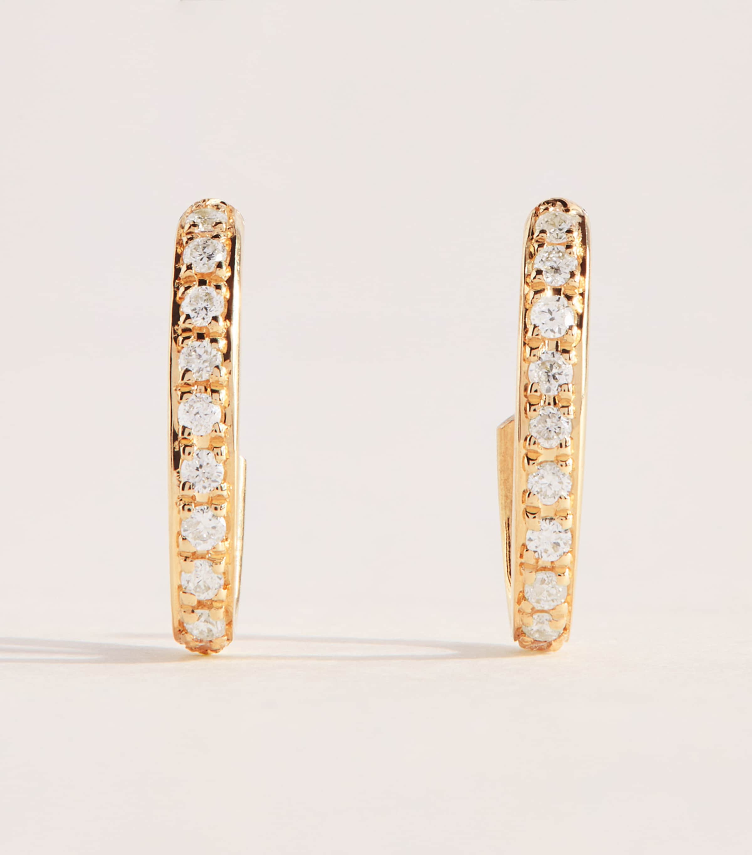 Jennifer Meyer Medium Yellow Gold and Diamond Edith Stud Earrings Yellow Gold