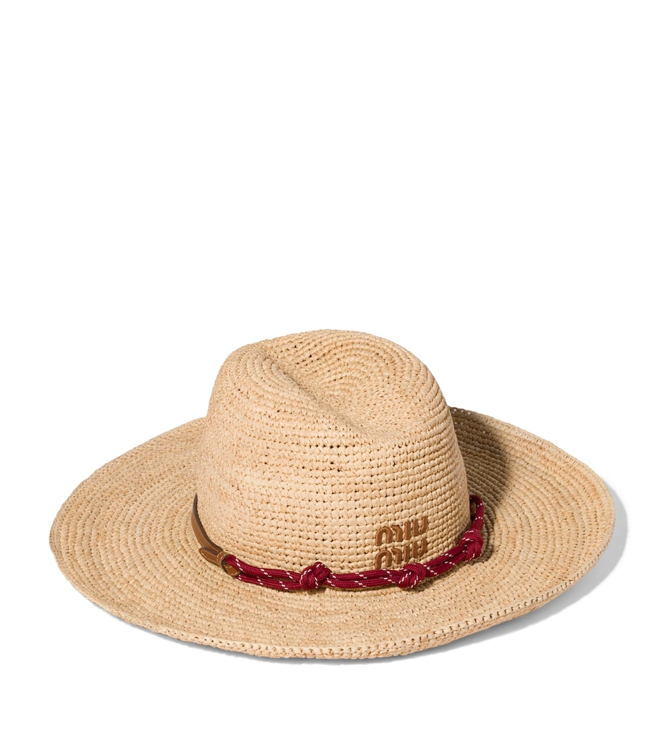 Miu Miu Raffia Wide-Brim Hat