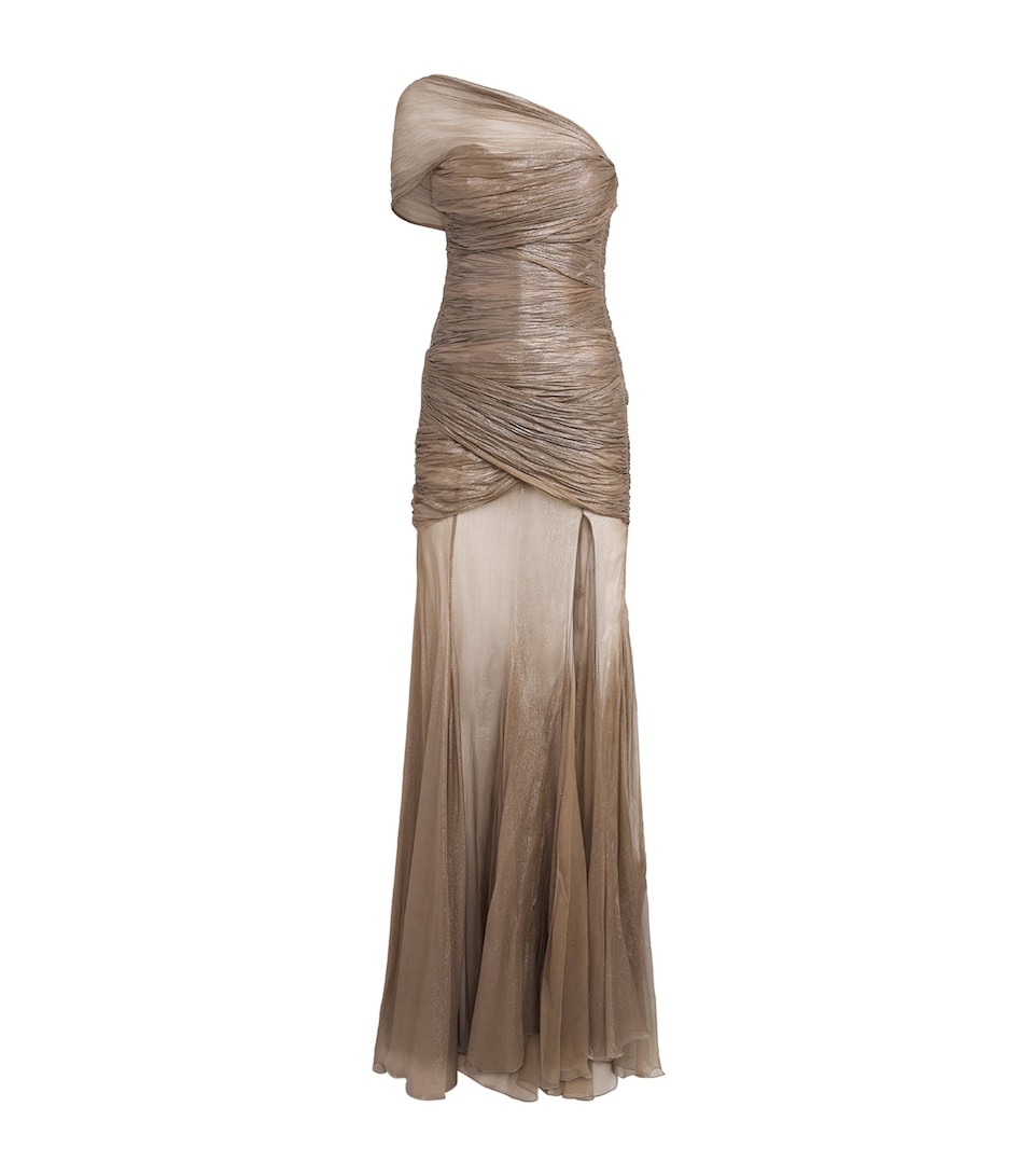 Maria Lucia Hohan Womens Silk Marimar Gown Frappe