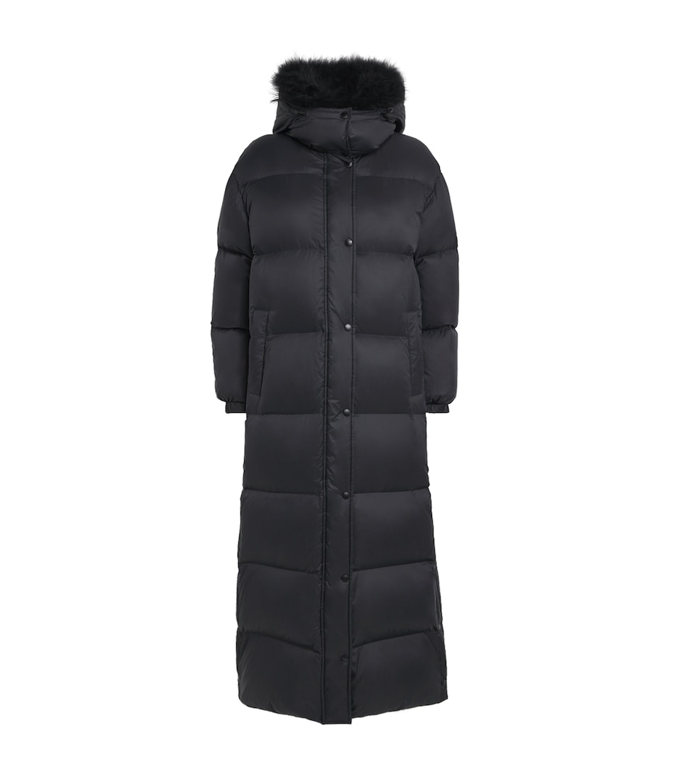 Down Fur-Trim Extra-Long Puffer Jacket