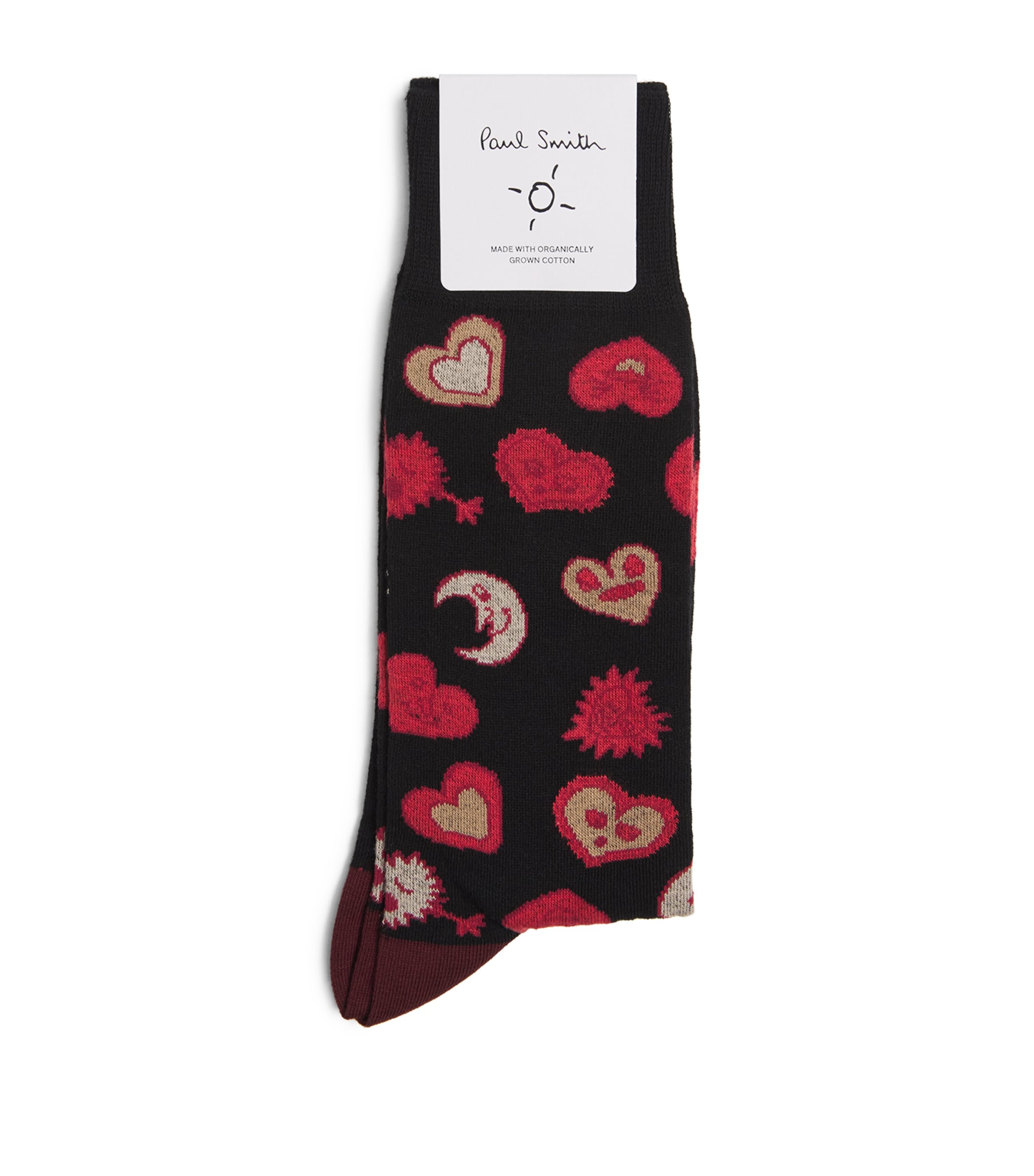 Organic Cotton-Blend Hearts and Stars Socks