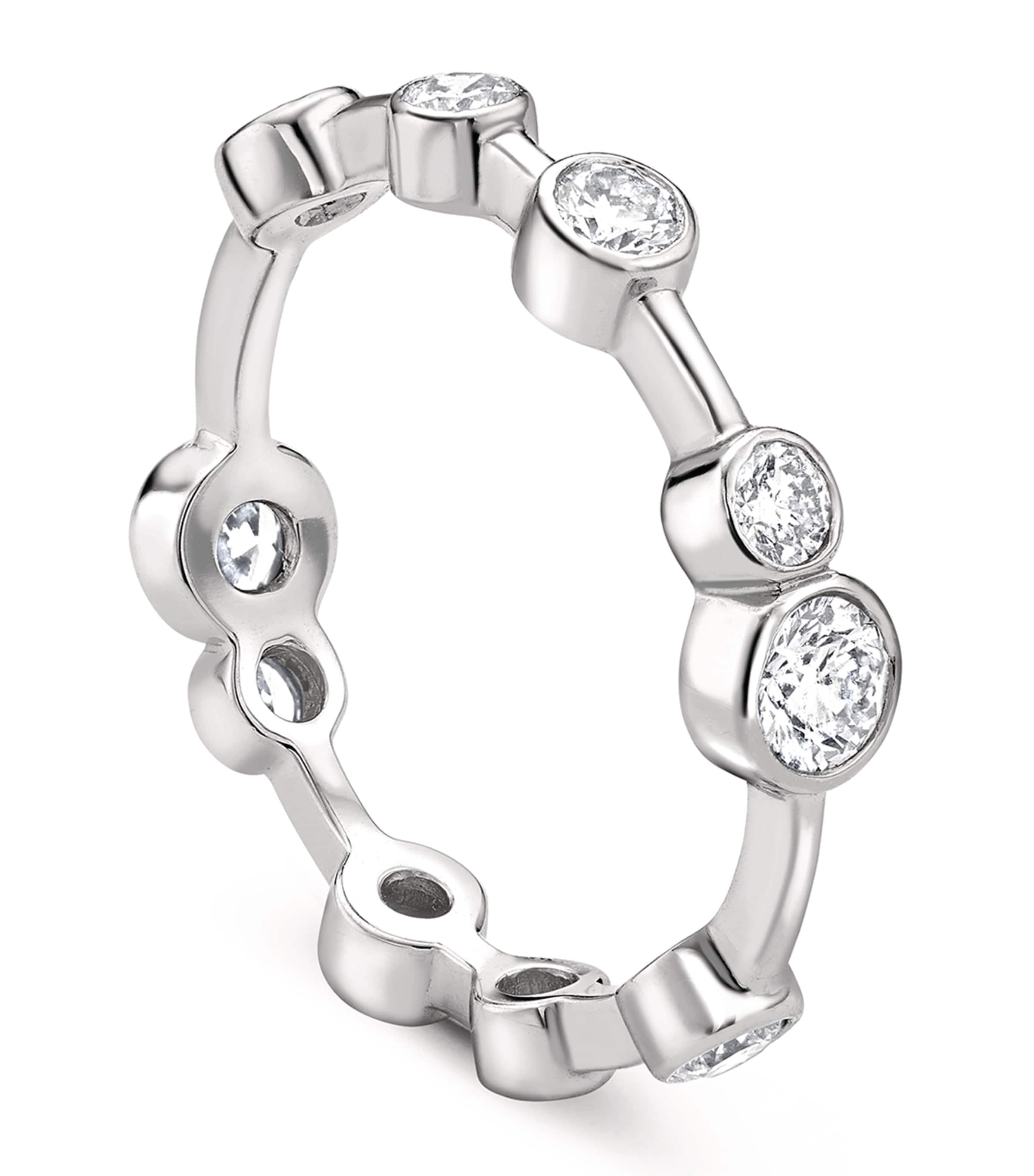 Platinum and Diamond Full-Hoop Ring