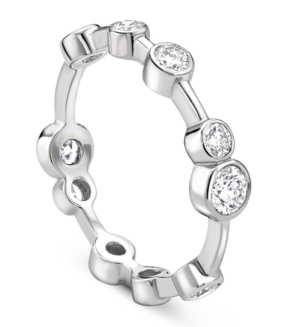 Platinum and Diamond Full-Hoop Ring