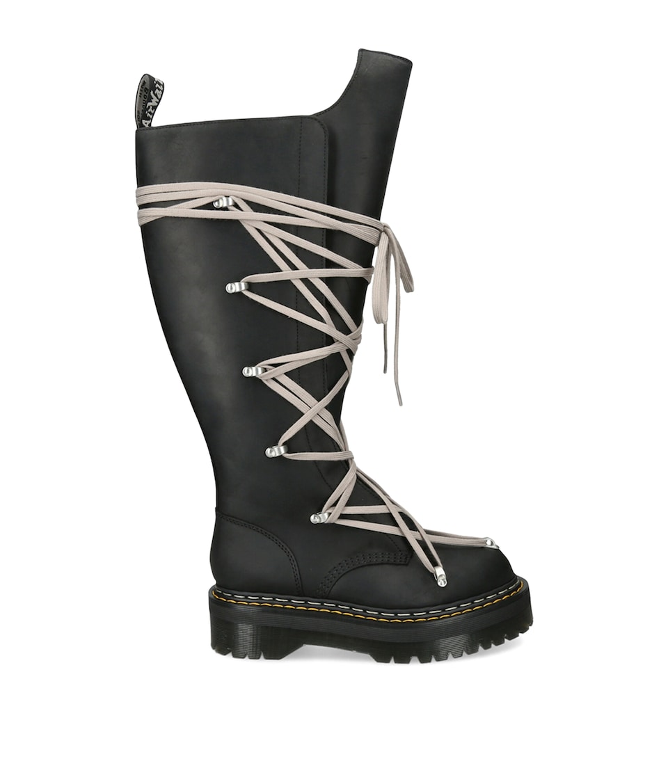x Dr. Martens Leather Quad Sole Pentacle Boots