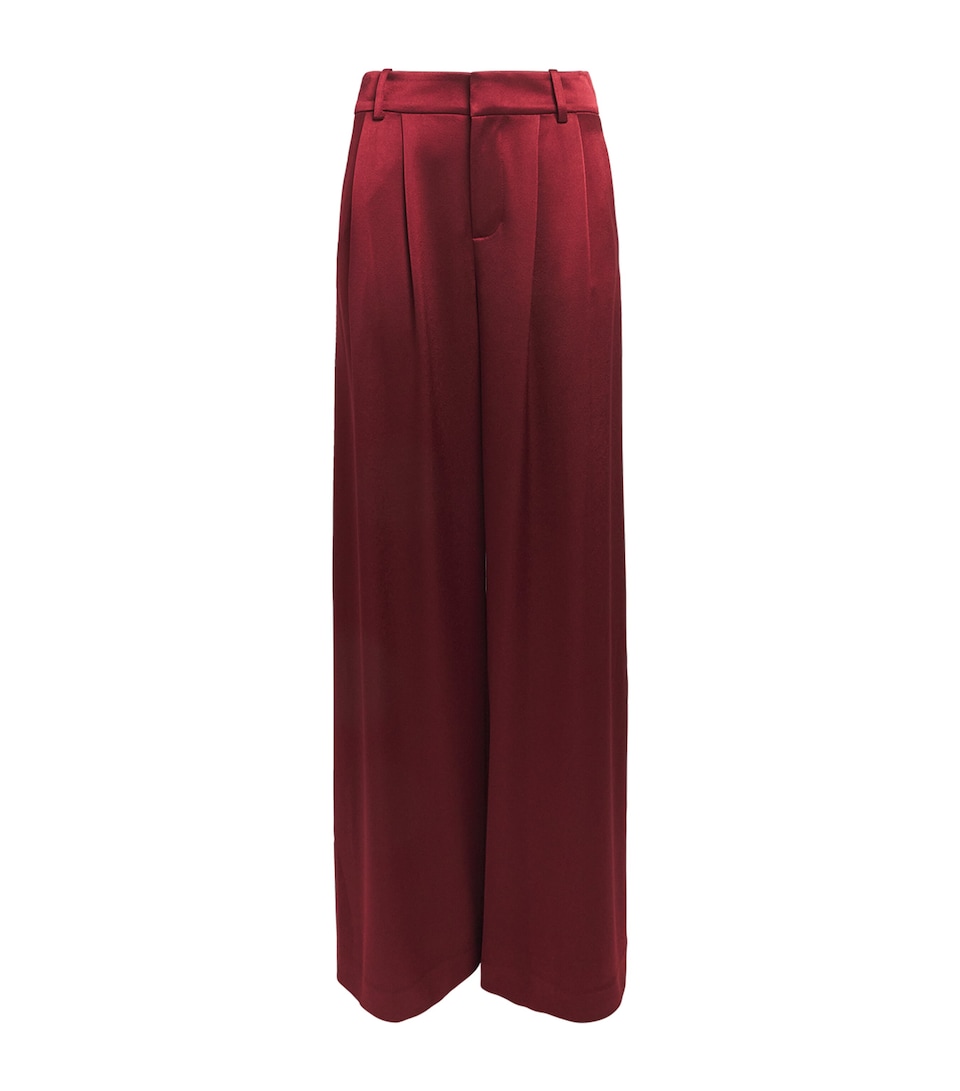 Satin Kennedy Wide-Leg Trousers