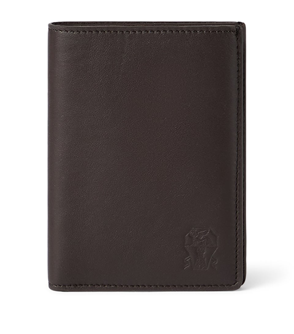 Brunello Cucinelli Leather Bifold Card Holder