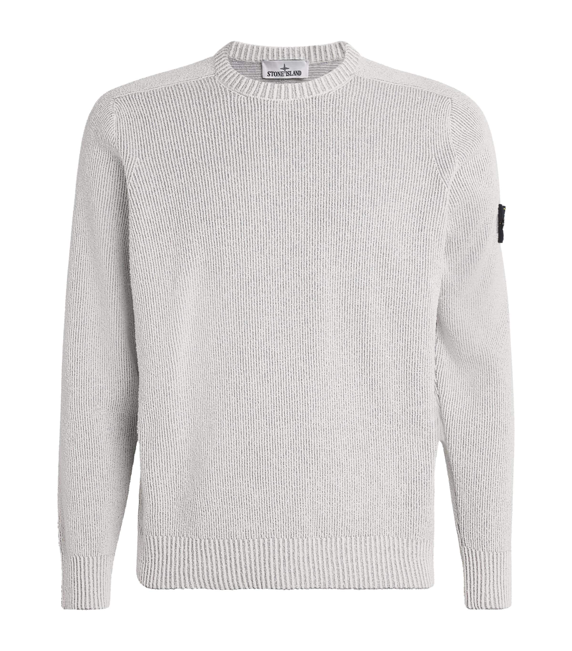 Cotton-Blend Rib Bouclé Sweater