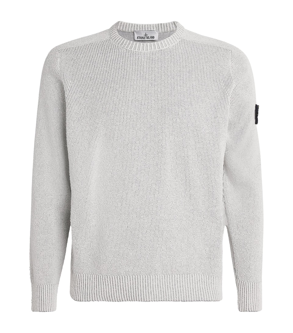 Cotton-Blend Rib Bouclé Sweater