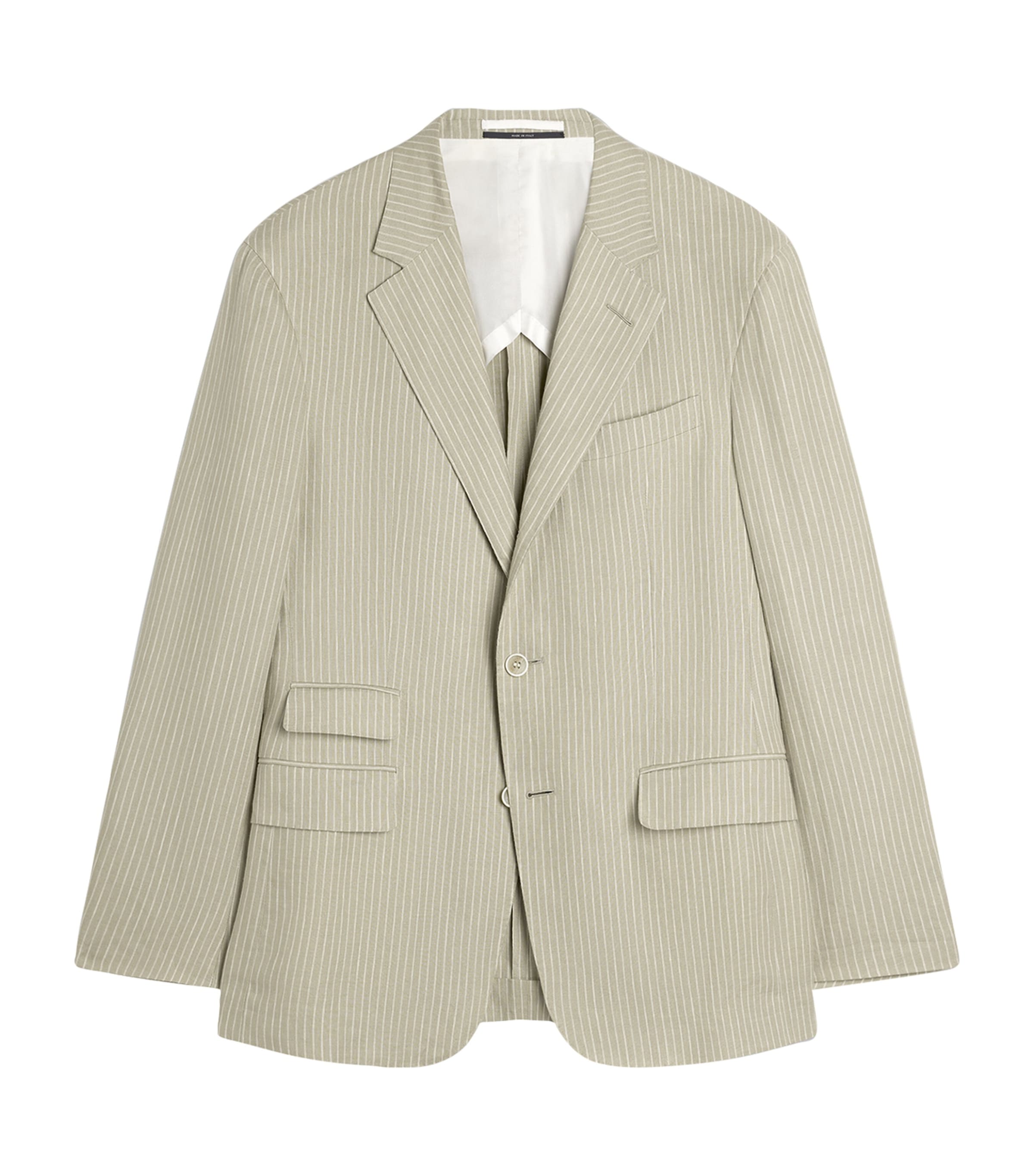 Dunhill Mens Linen Pinstripe Bourdon Blazer