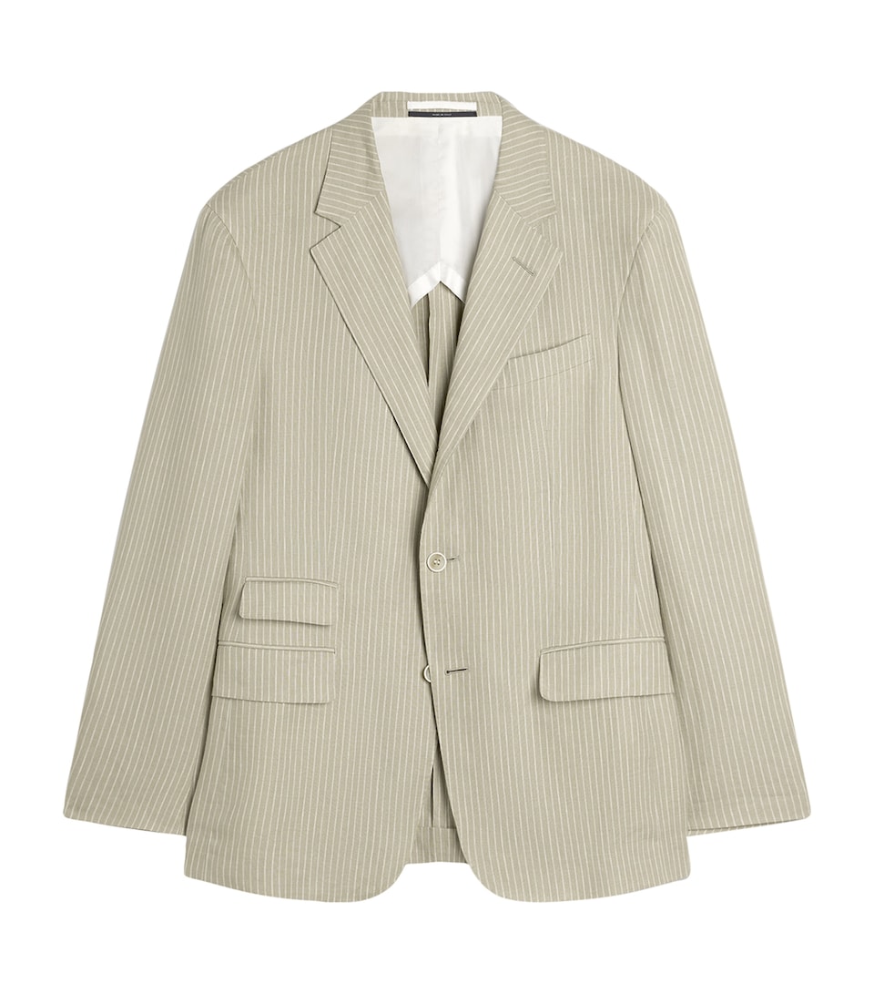 Dunhill Mens Linen Pinstripe Bourdon Blazer