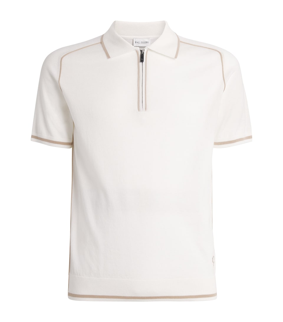 Wool Quarter-Zip Polo Shirt