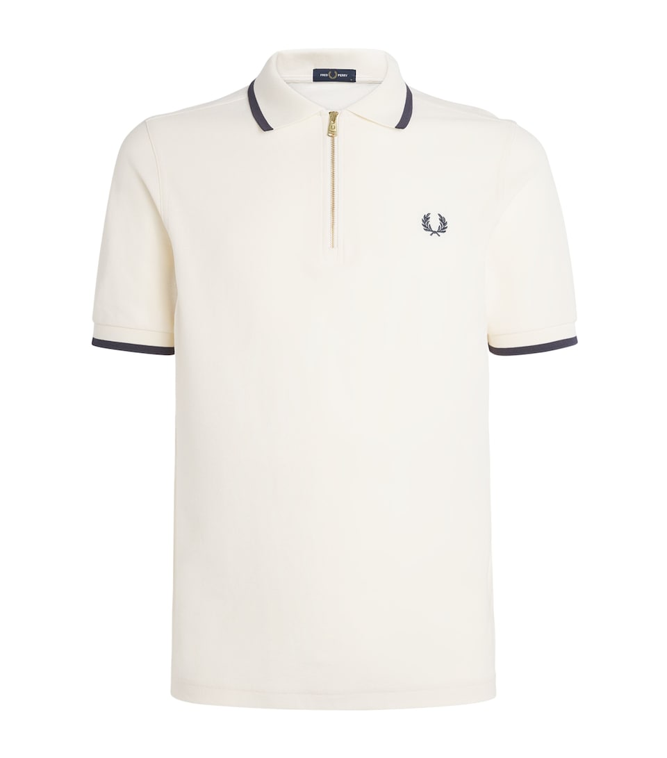 Cotton Crepe Piqué Polo Shirt