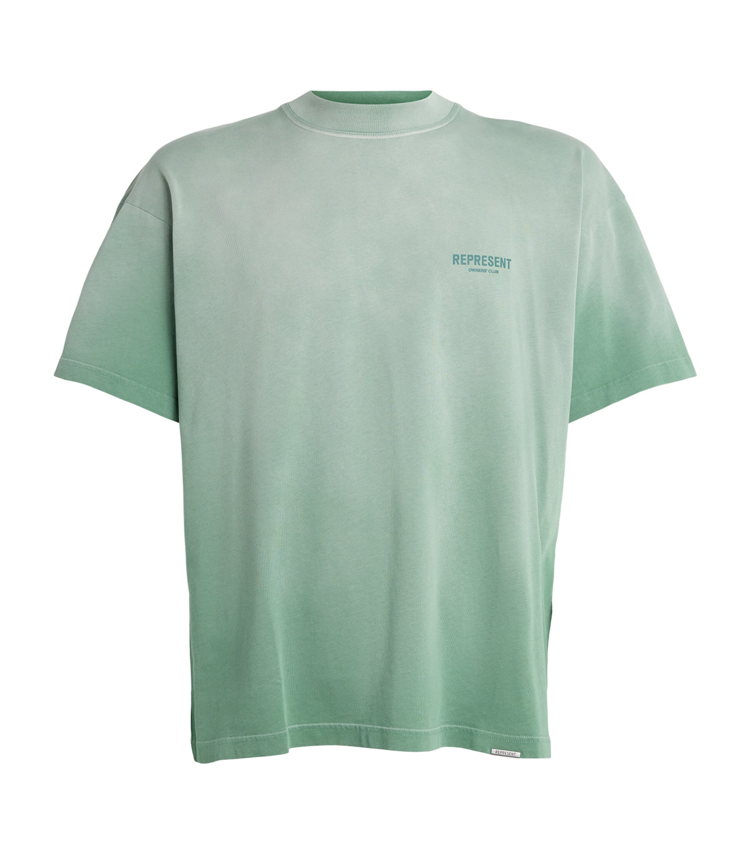 Represent Mens Cotton Owners Club T-Shirt Washed Aloe