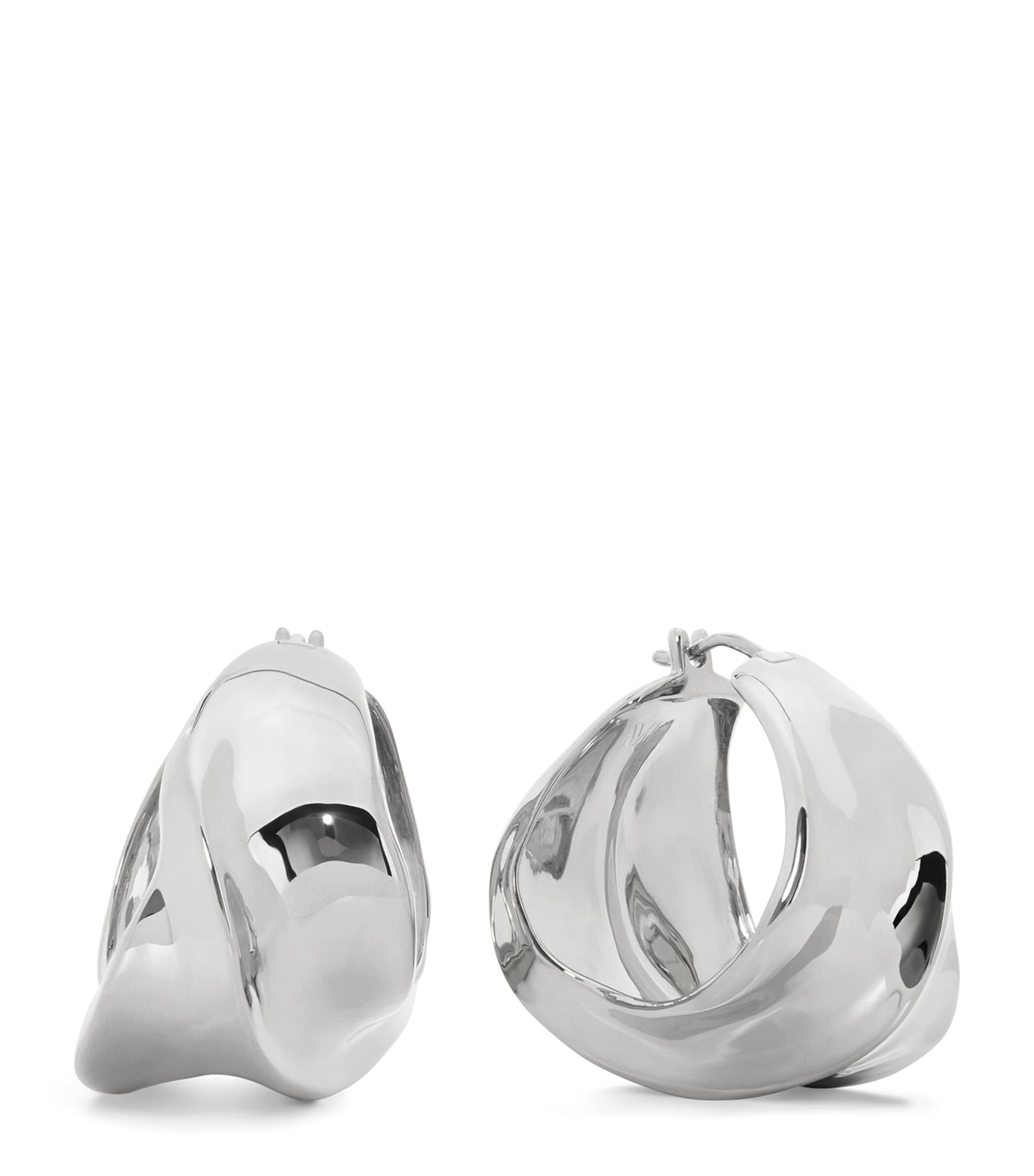 Monica Vinader Medium Sterling SIlver Nomade Bold Earrings Silver
