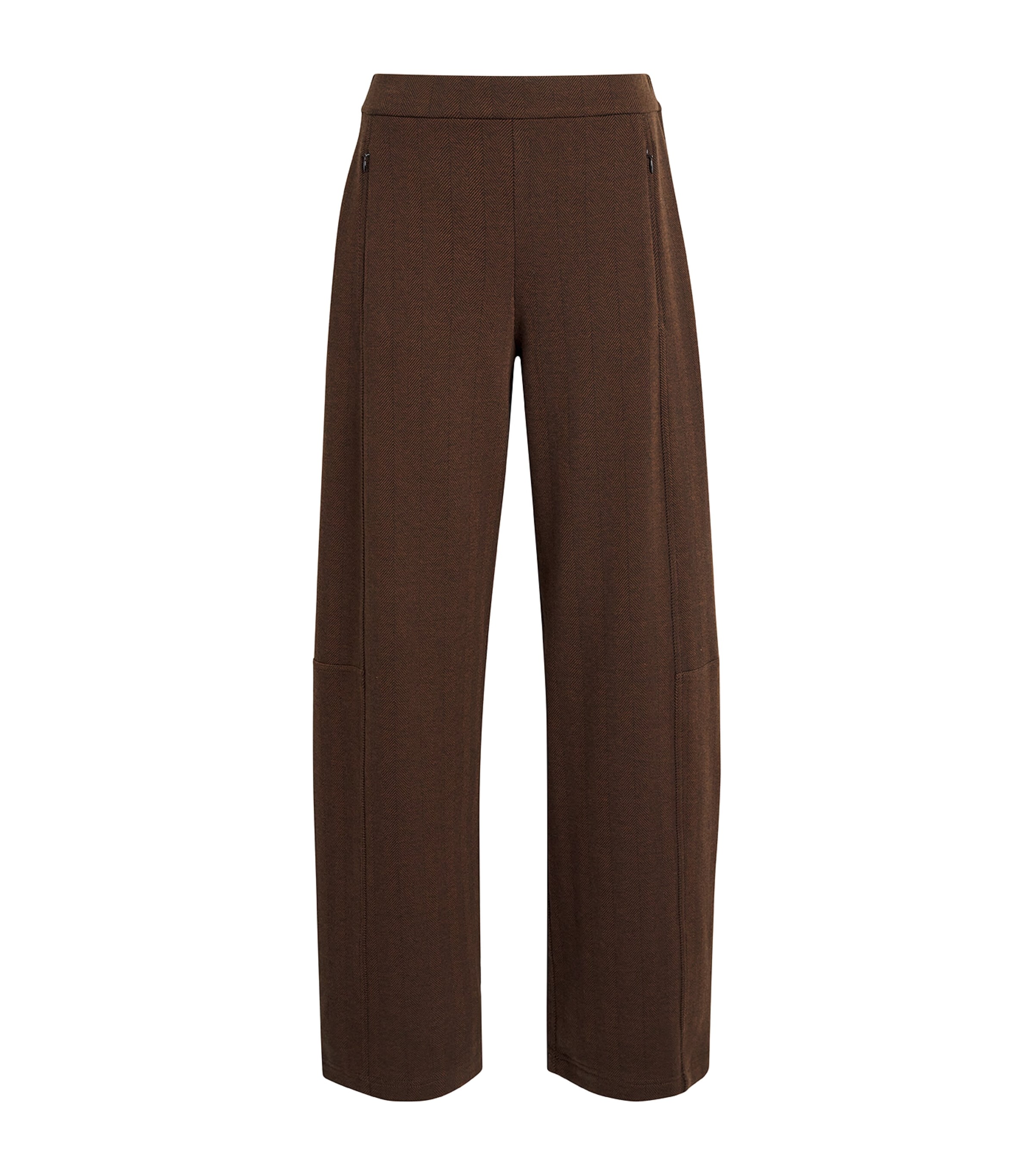ME+EM Womens Exaggerated Tapered Trousers Black/chocolate