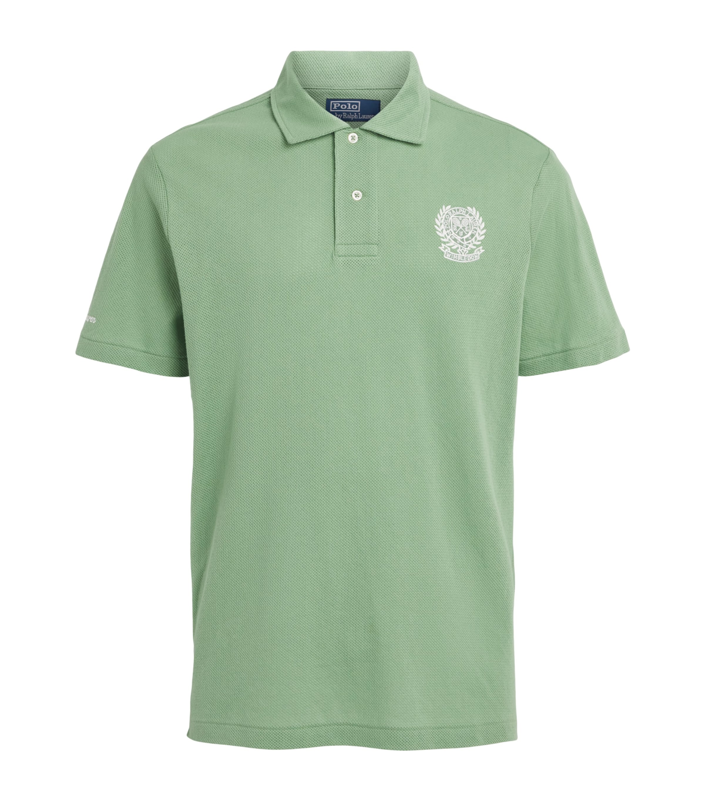 Polo Ralph Lauren Mens x Wimbledon Cotton Mesh Polo Shirt Outback Green
