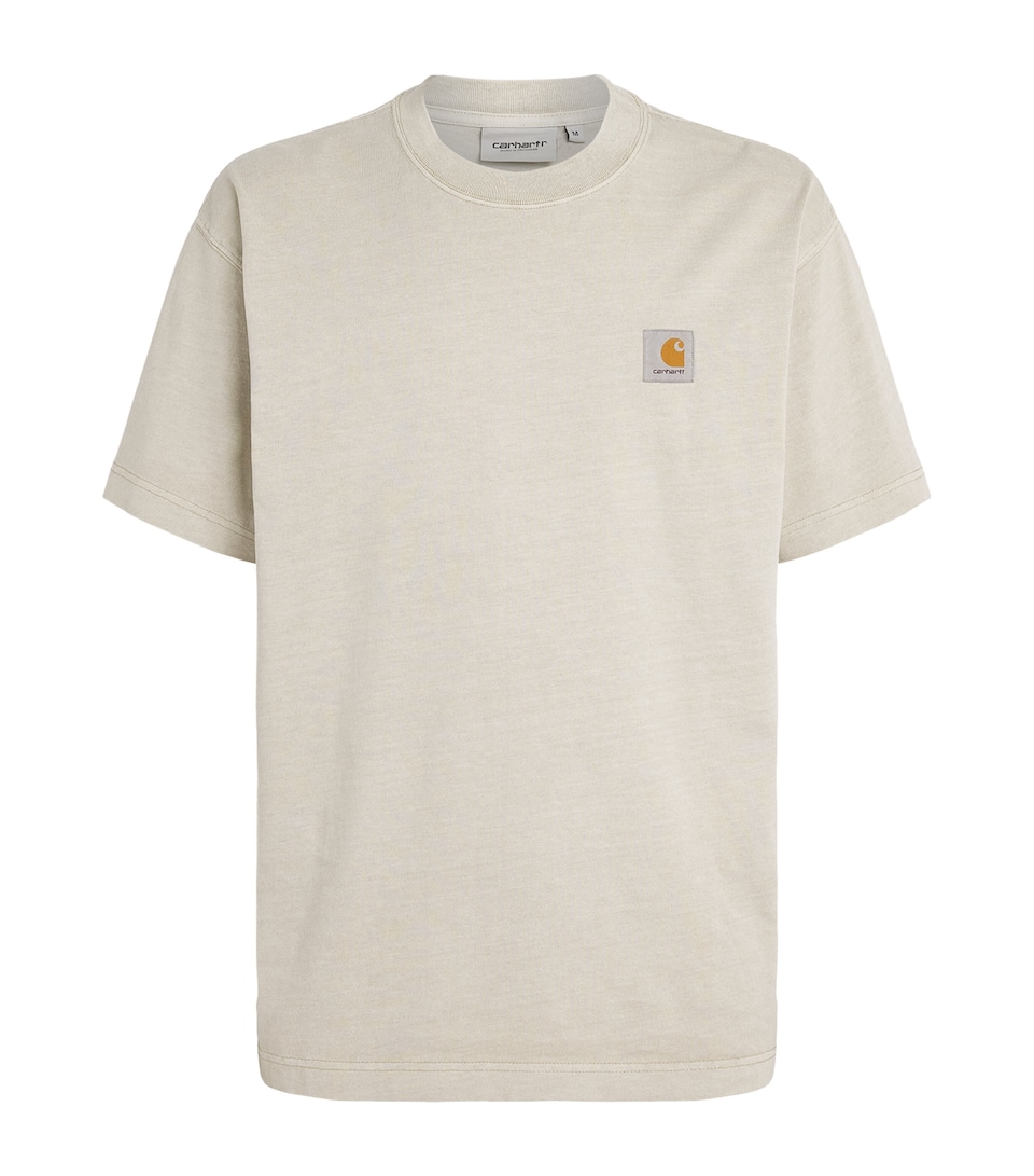 Carhartt WIP Mens Cotton Logo Vista T-Shirt Fleur De Sel
